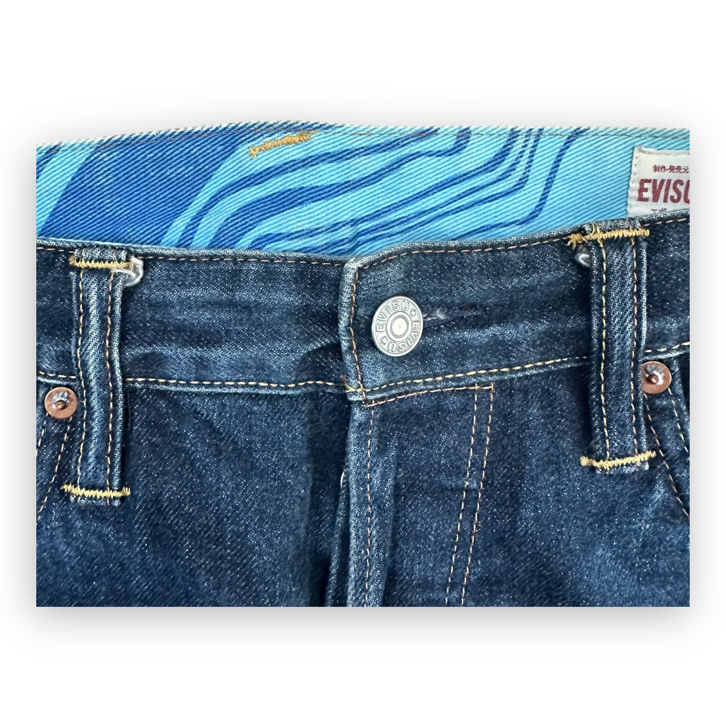 Jeans Evisu Daicock Lot 2000 Red/Blue