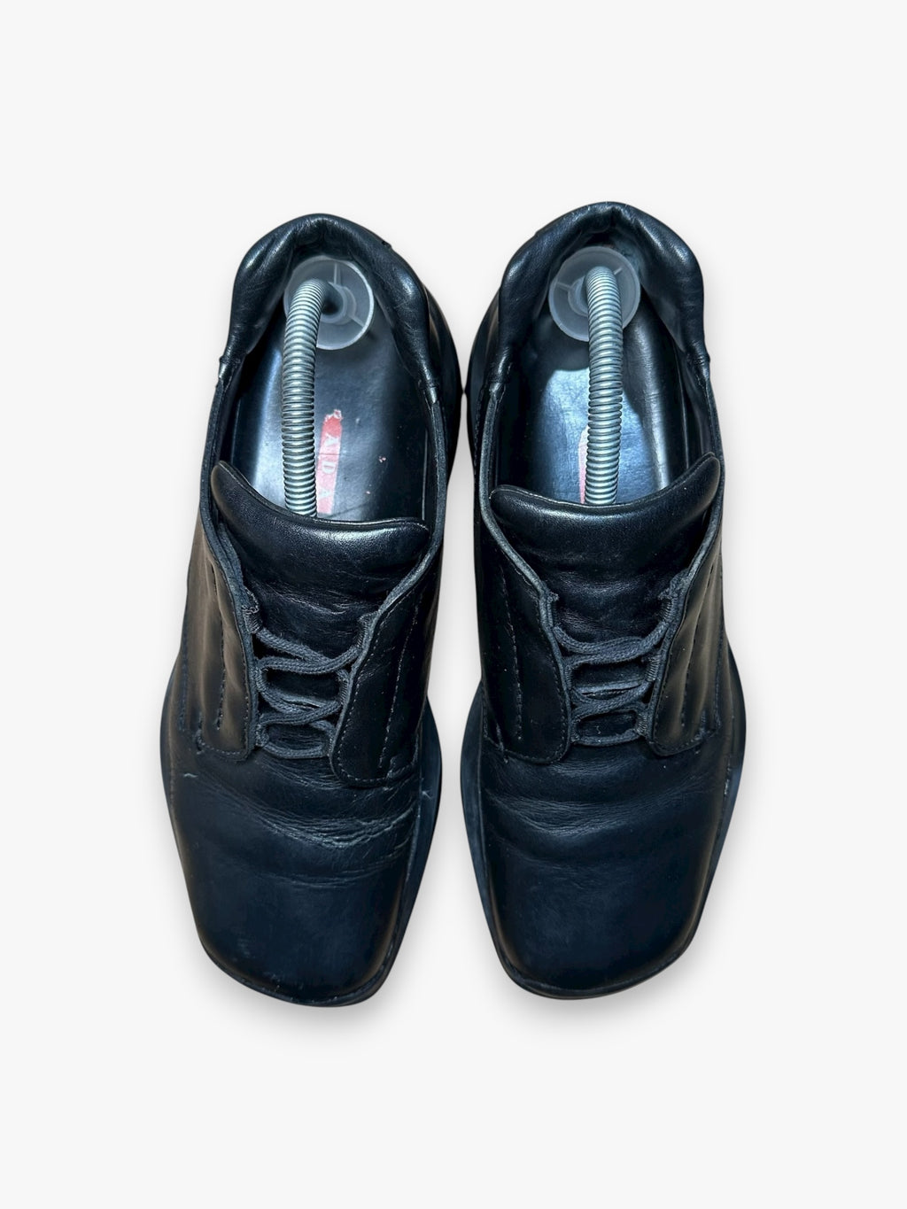 Prada Leather Vibram Shoes Black SS1999