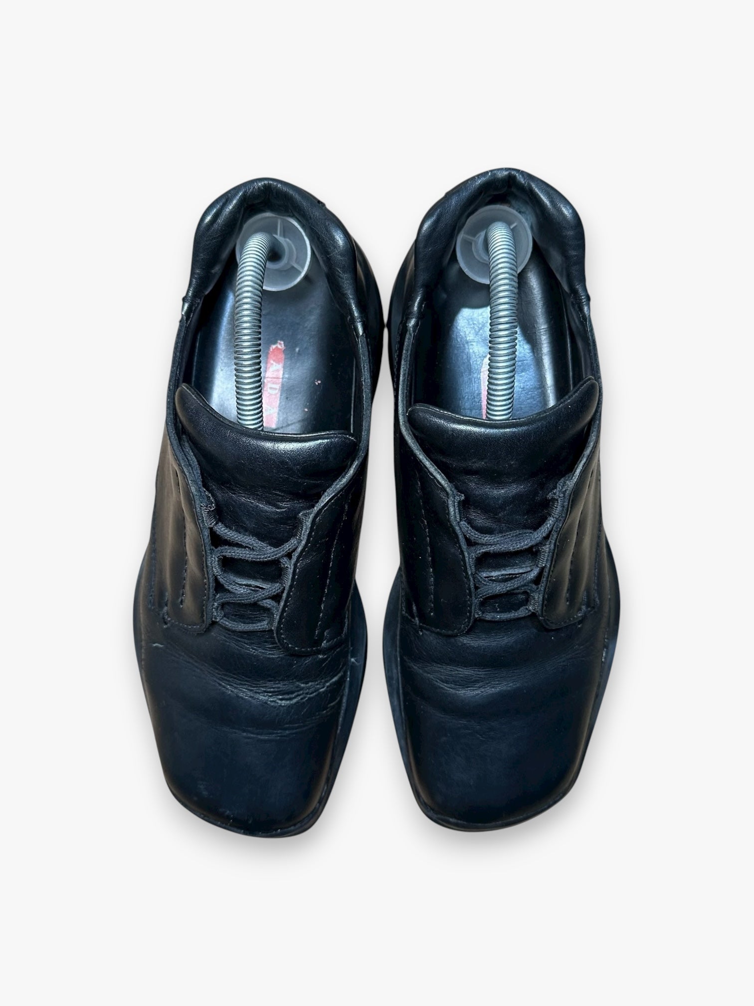 Prada Leather Vibram Shoes Black SS1999