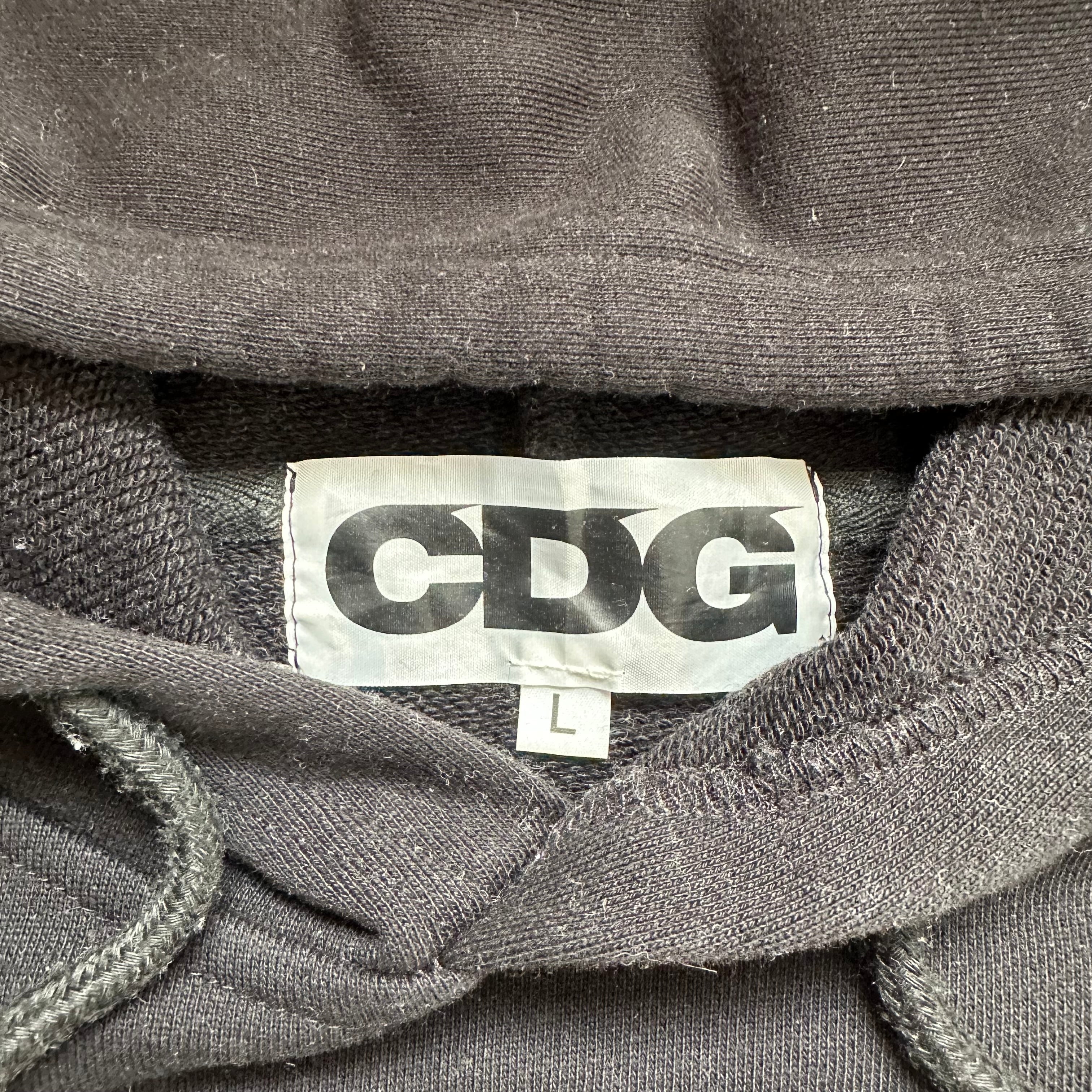 Sweatshirt Hoodie CDG Stussy Black