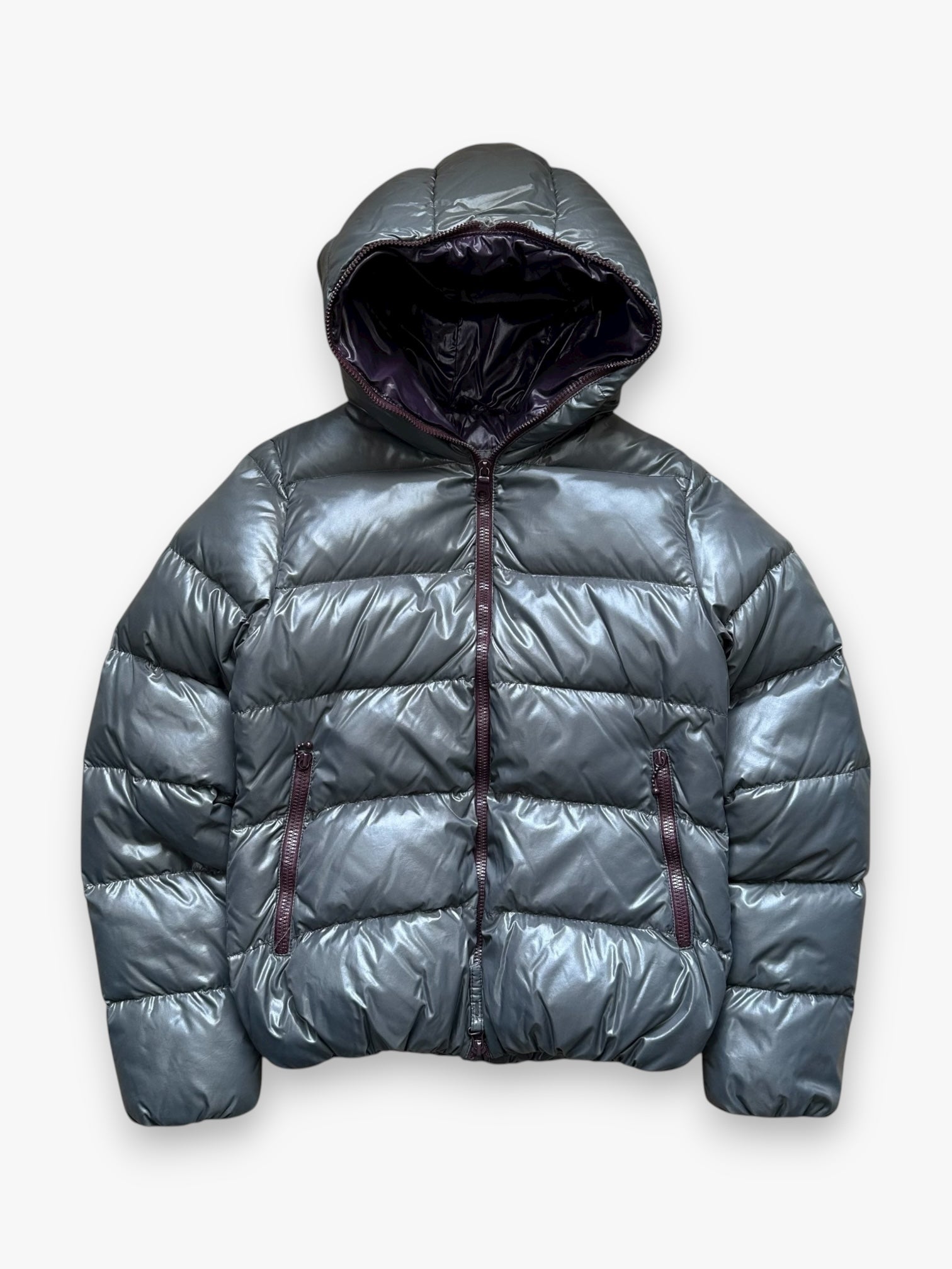 Puffer Jacket Duvetica Full Zip Grey Purple