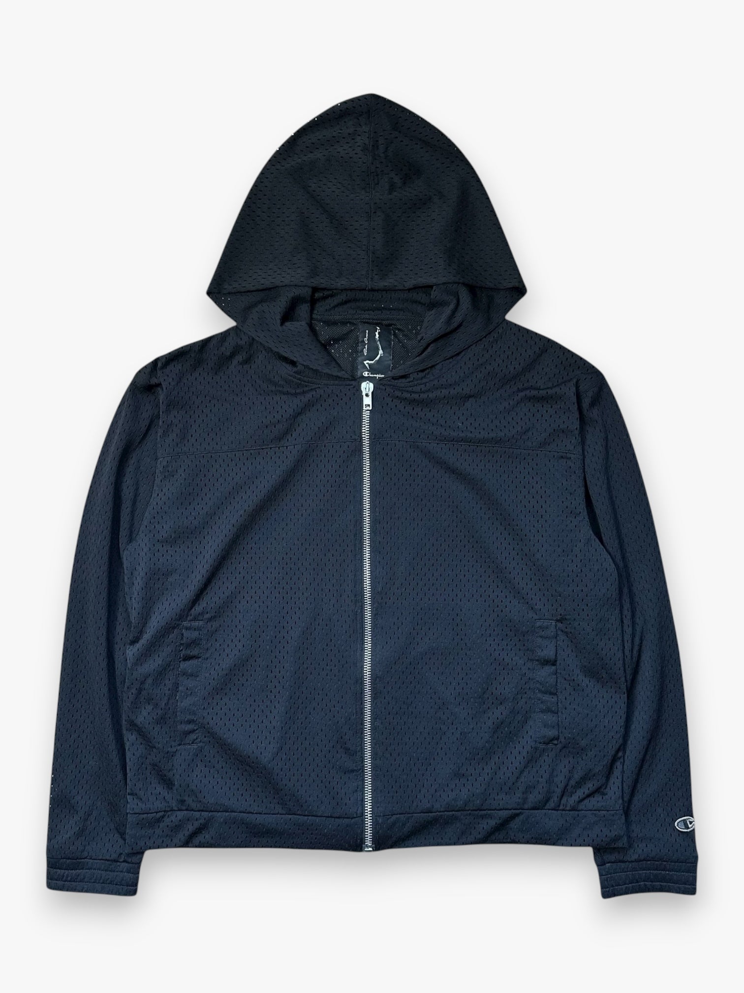 Jacket Rick Owens x Champion Mesh Hooded Windbreaker Black