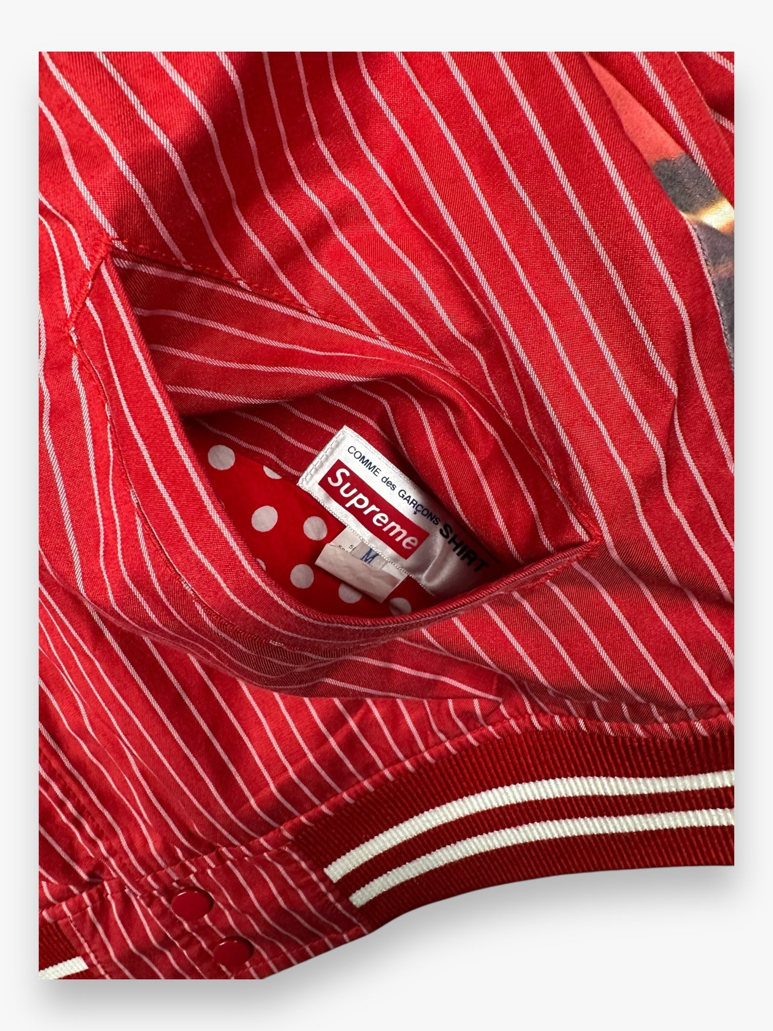 Supreme Comme des Garcons SHIRT Reversible Bomber Jacket Harold Hunter Red SS14