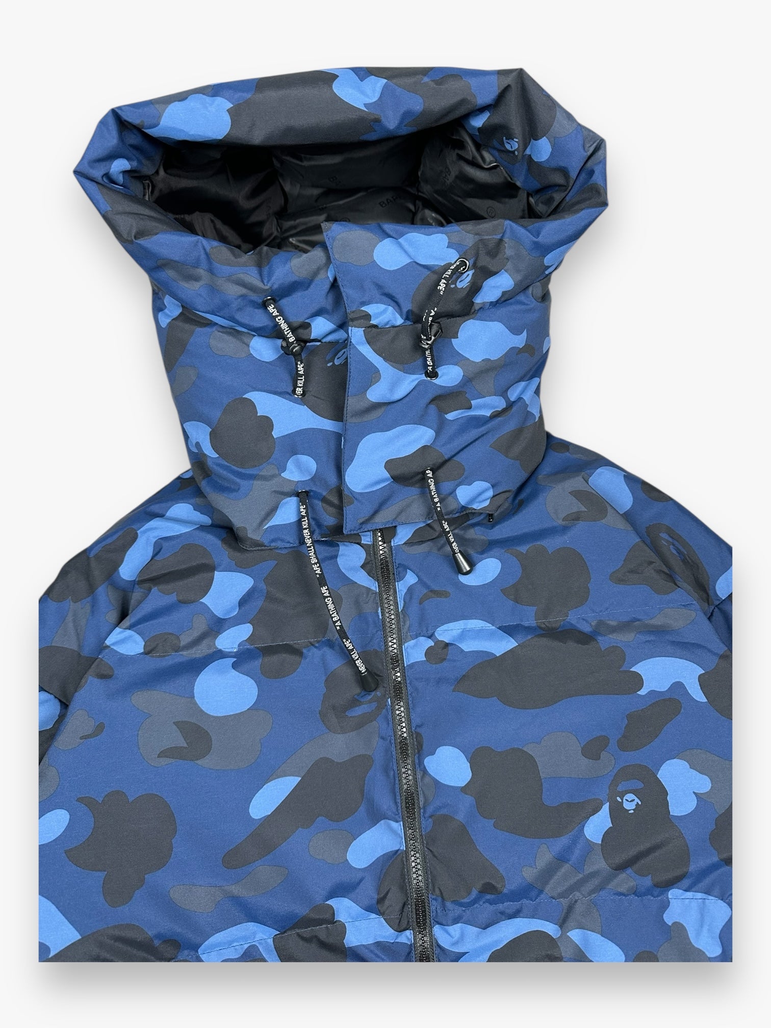 BAPE Puffer Jacket Blue Camo FW22