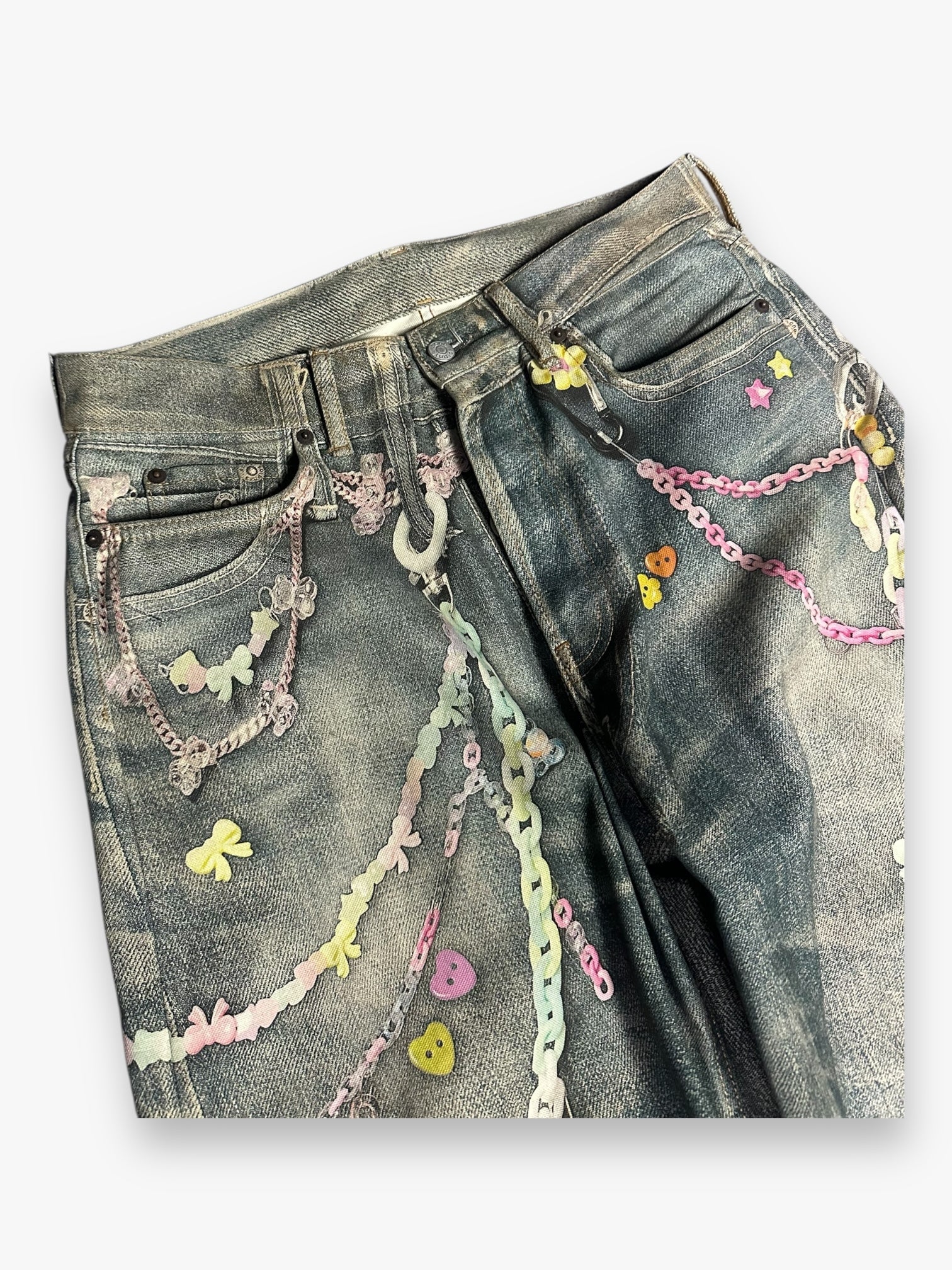 Acne Studios Baggy Jeans Candy Chains Print