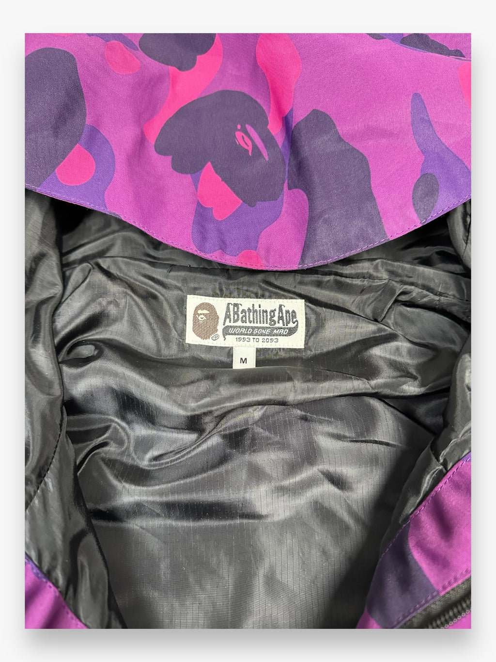 BAPE Snowboard Jacket Camo Purple SS24