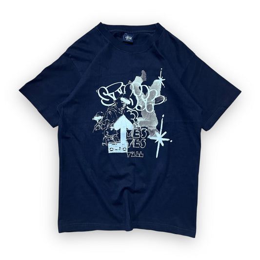 Tee Stussy Tag Navy vintage (S)
