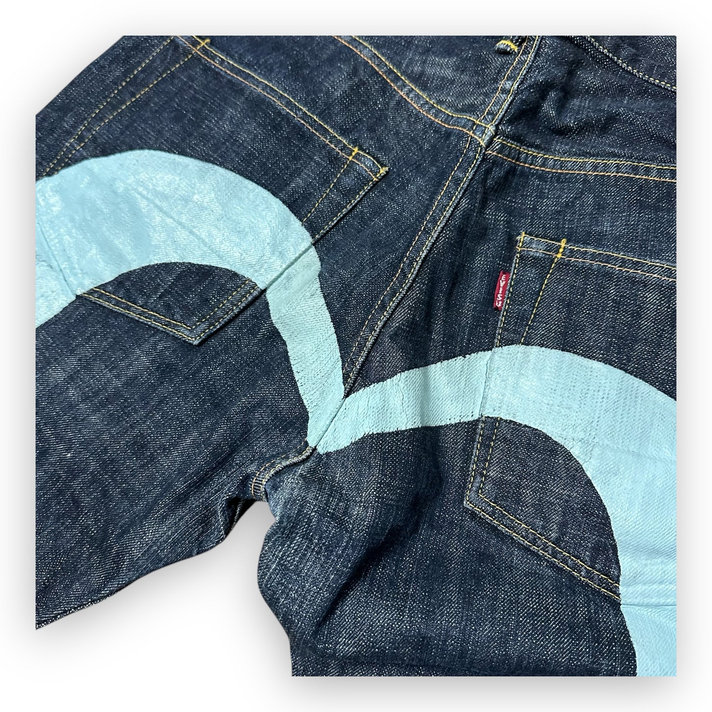 Jeans Evisu Daicock Made in Japan Lot 2000T turquoise (S)