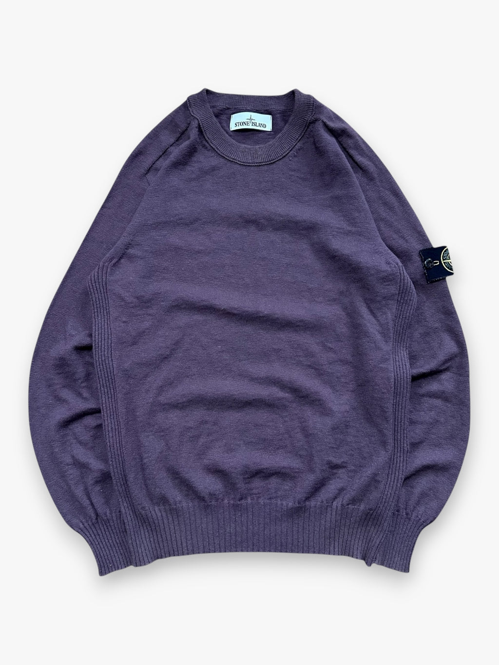 Sweater Stone Island Knit Wool Burgundy Purple
