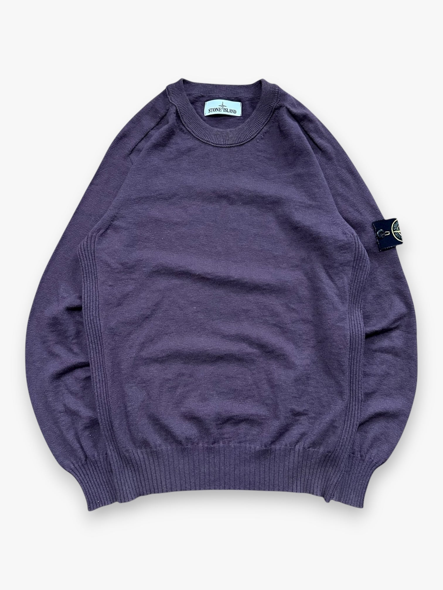Sweater Stone Island Knit Wool Burgundy Purple