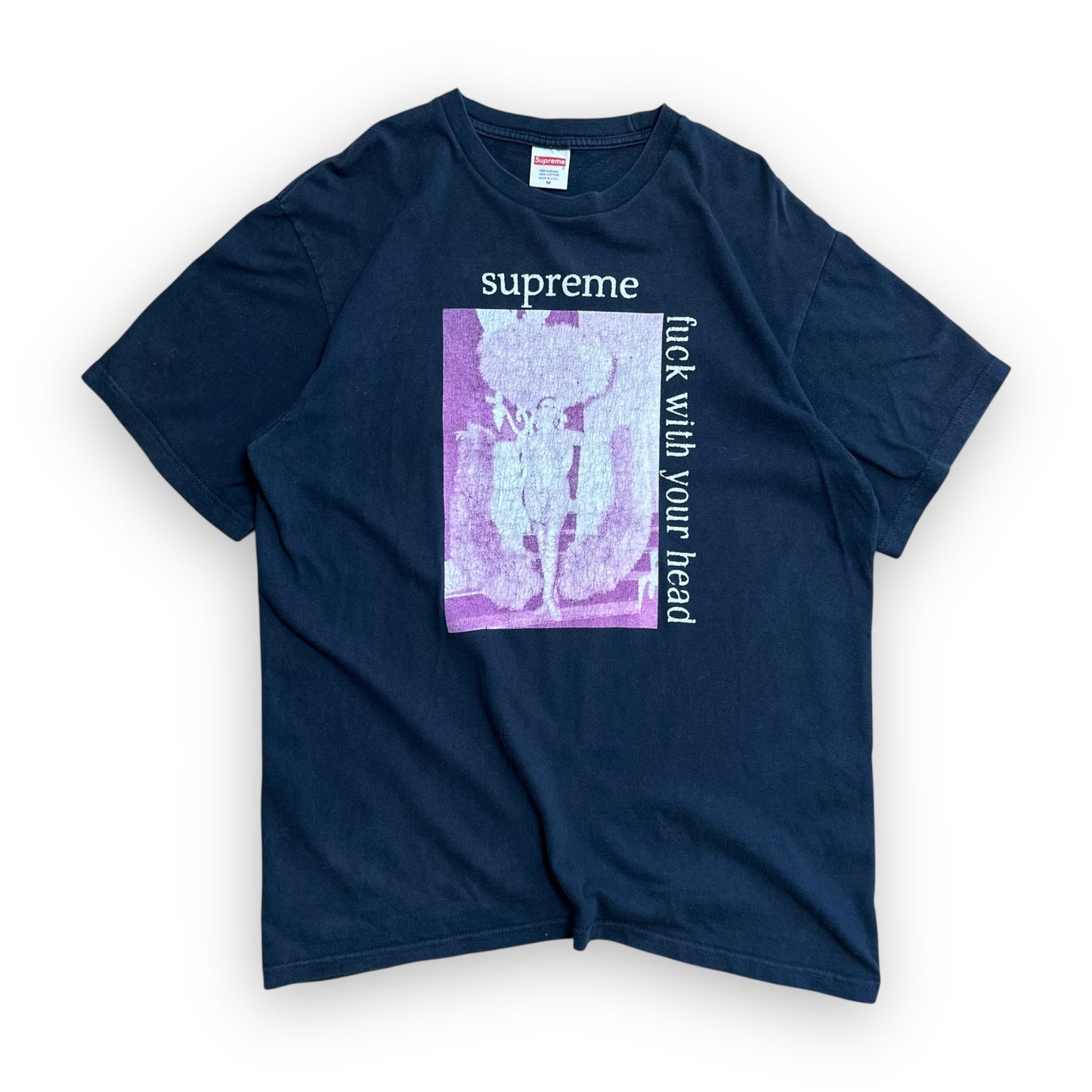 Tee Supreme Fuck With Your Head Navy FW17 (M)