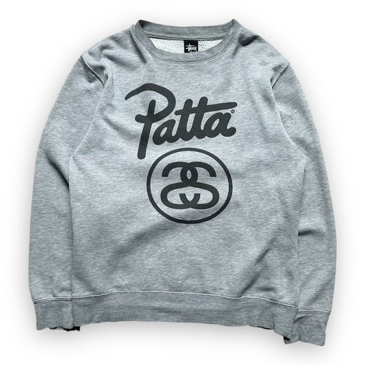 Sweatshirt Crewneck Stussy Patta Grey (L)