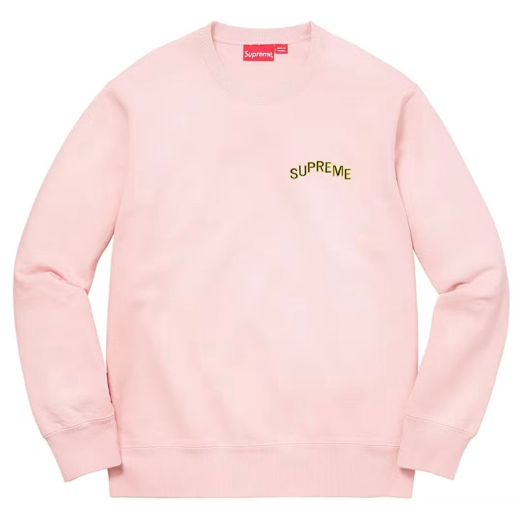 Supreme Arc Crewneck Sweatshirt Pale Pink FW17