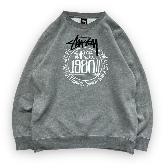 Sweatshirt Crewneck Stussy 00’s Grey Vintage (L)