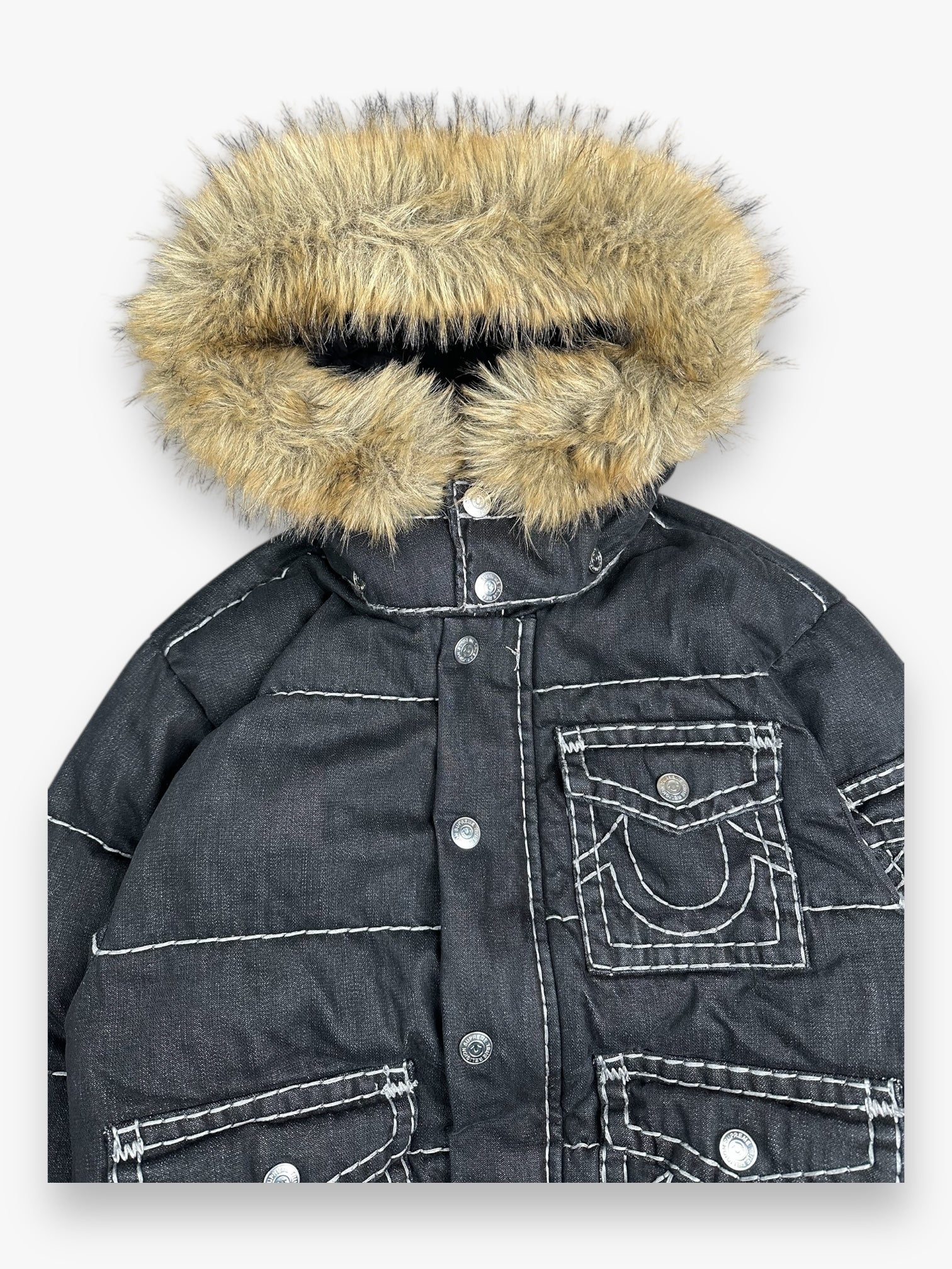 Supreme True Religion Puffer Jacket Black FW25