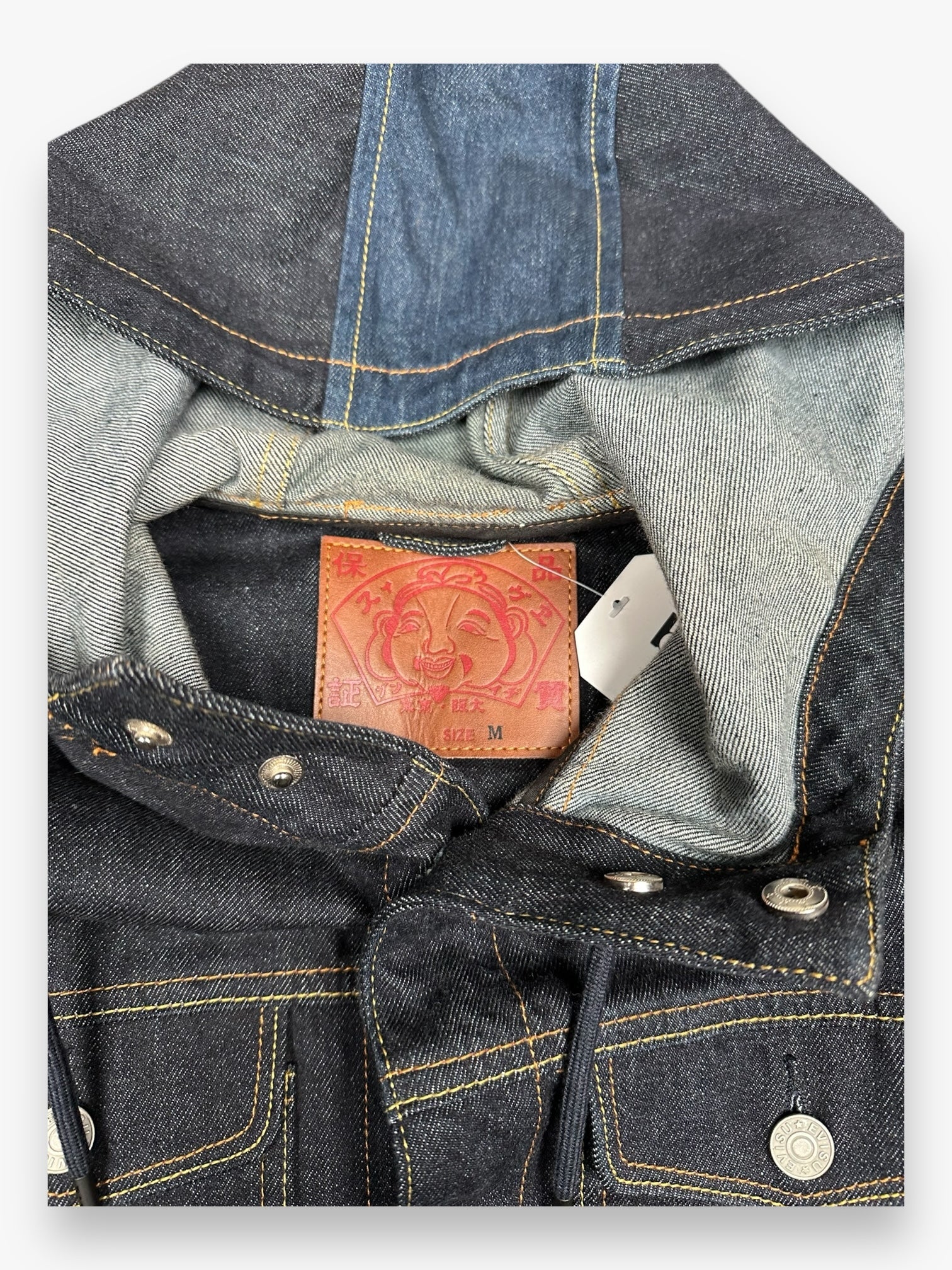 Evisu Hooded Denim Jacket Navy