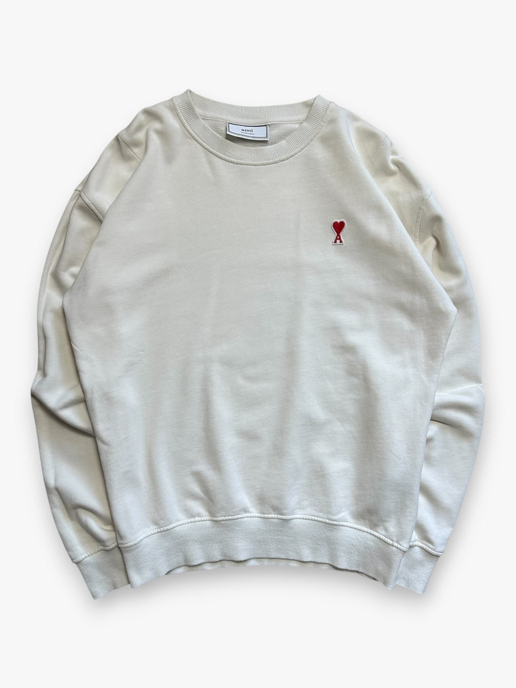 Sweatshirt Crewneck Ami Paris Cream