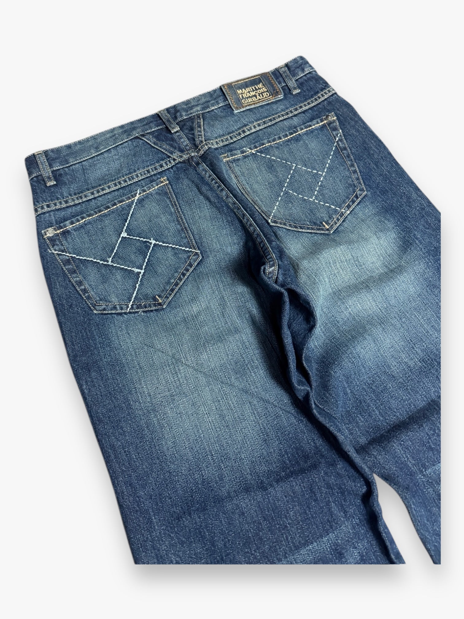 Marithe + Francois Girbaud SAMPLE Bootcut Jeans Faded Blue