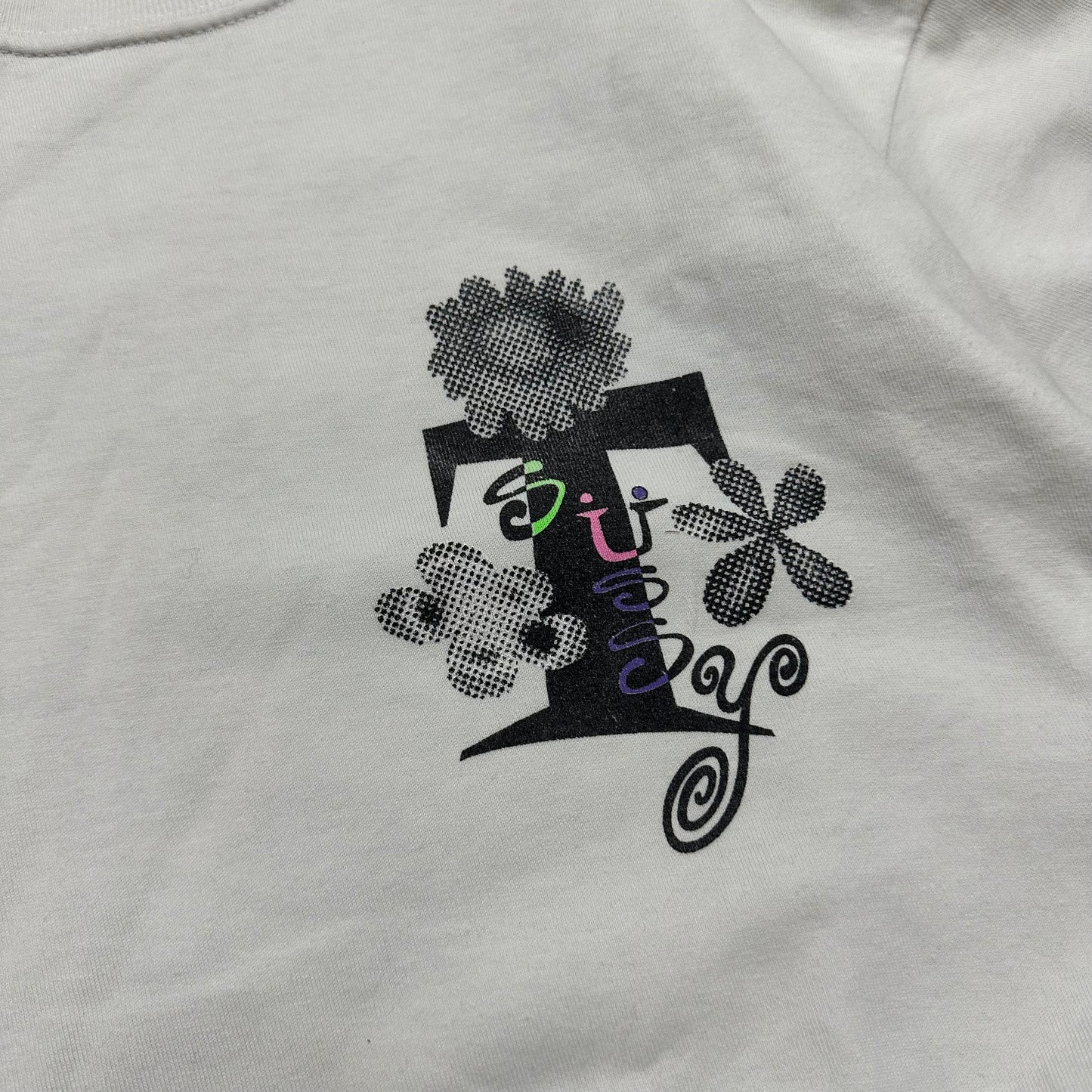 Tee Stussy Acid Flowers White (L)