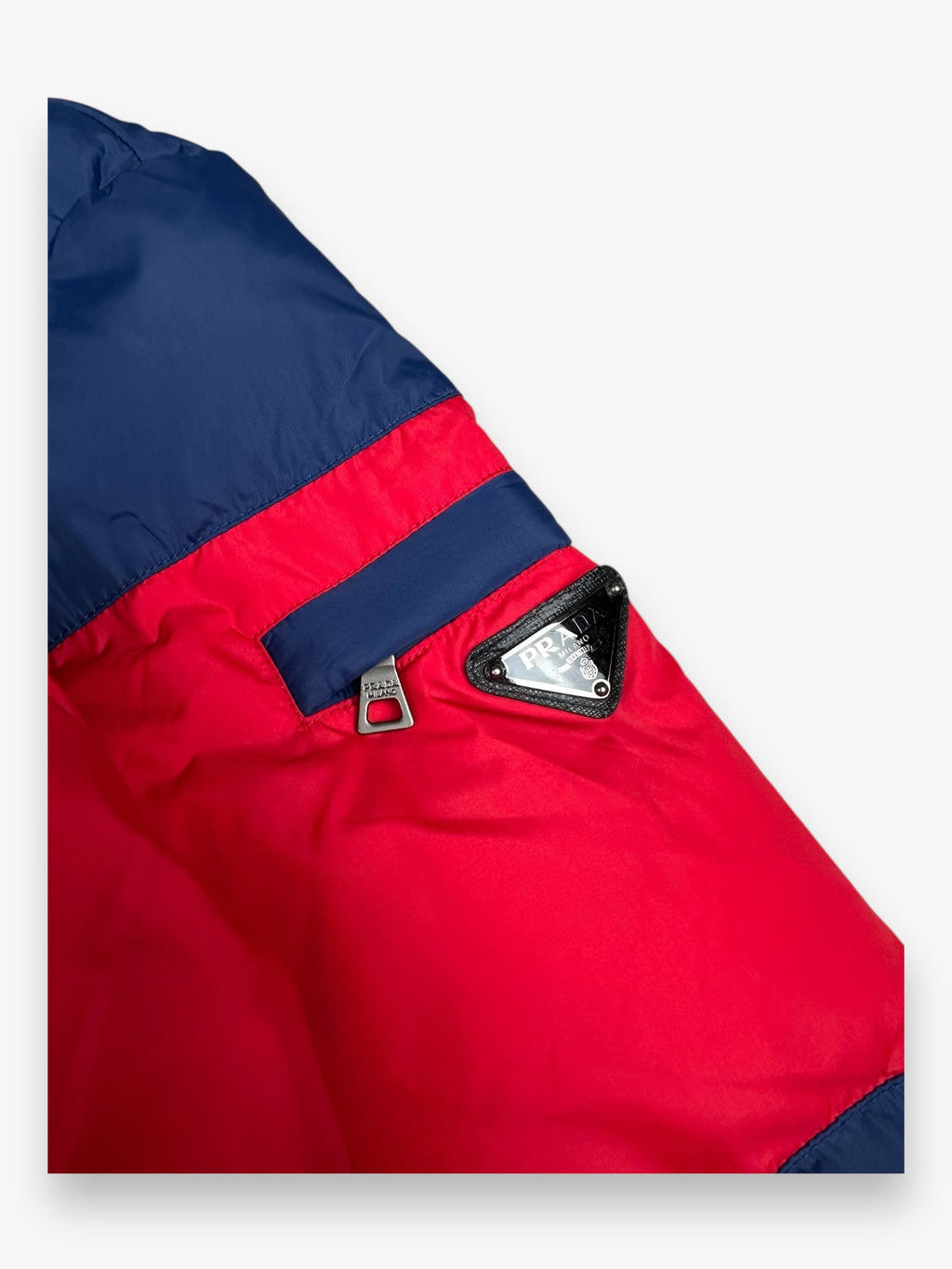 Prada Puffer Jacket Navy Red FW11