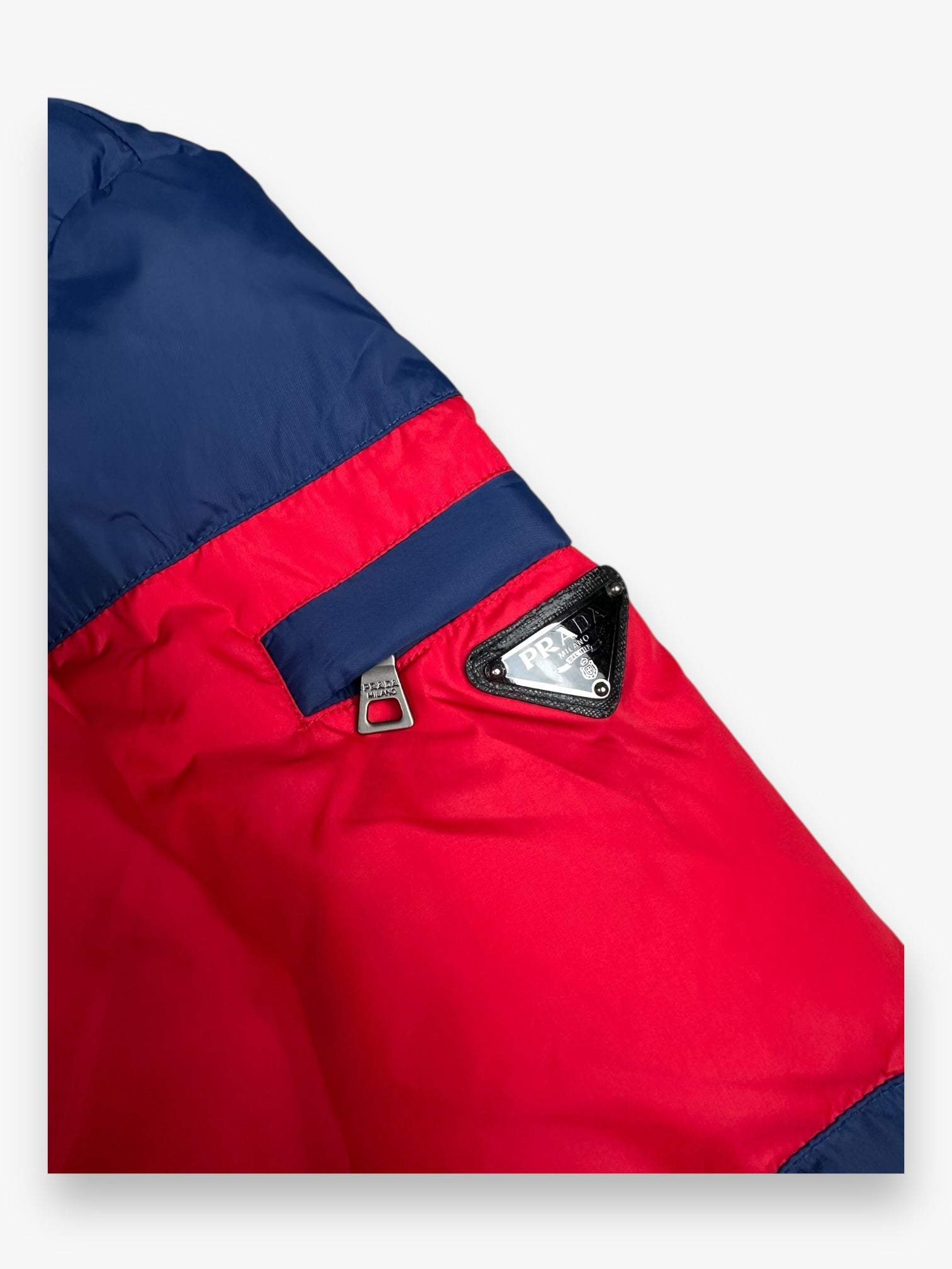 Prada Puffer Jacket Navy Red FW11
