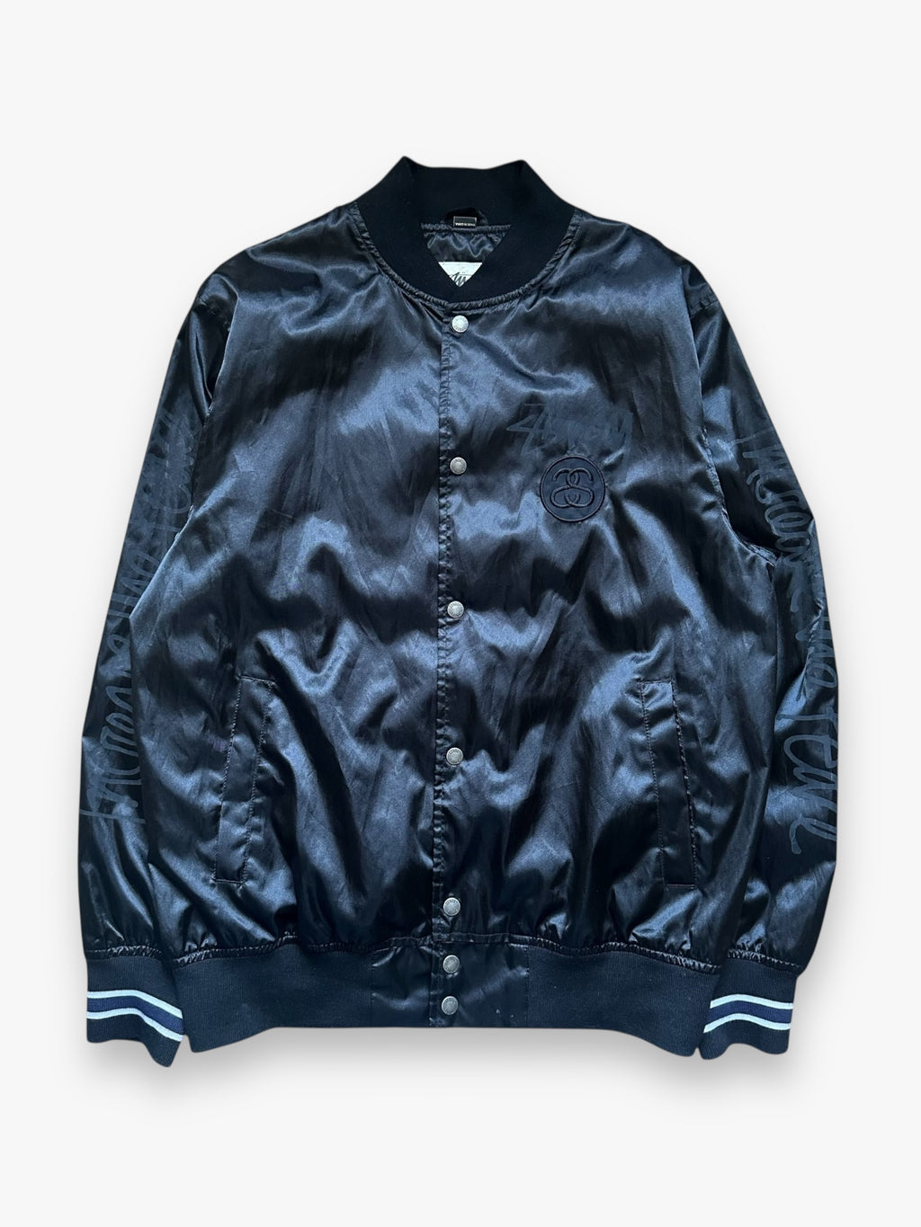 Jacket Stussy Varsity Bomber Nylon Black vintage