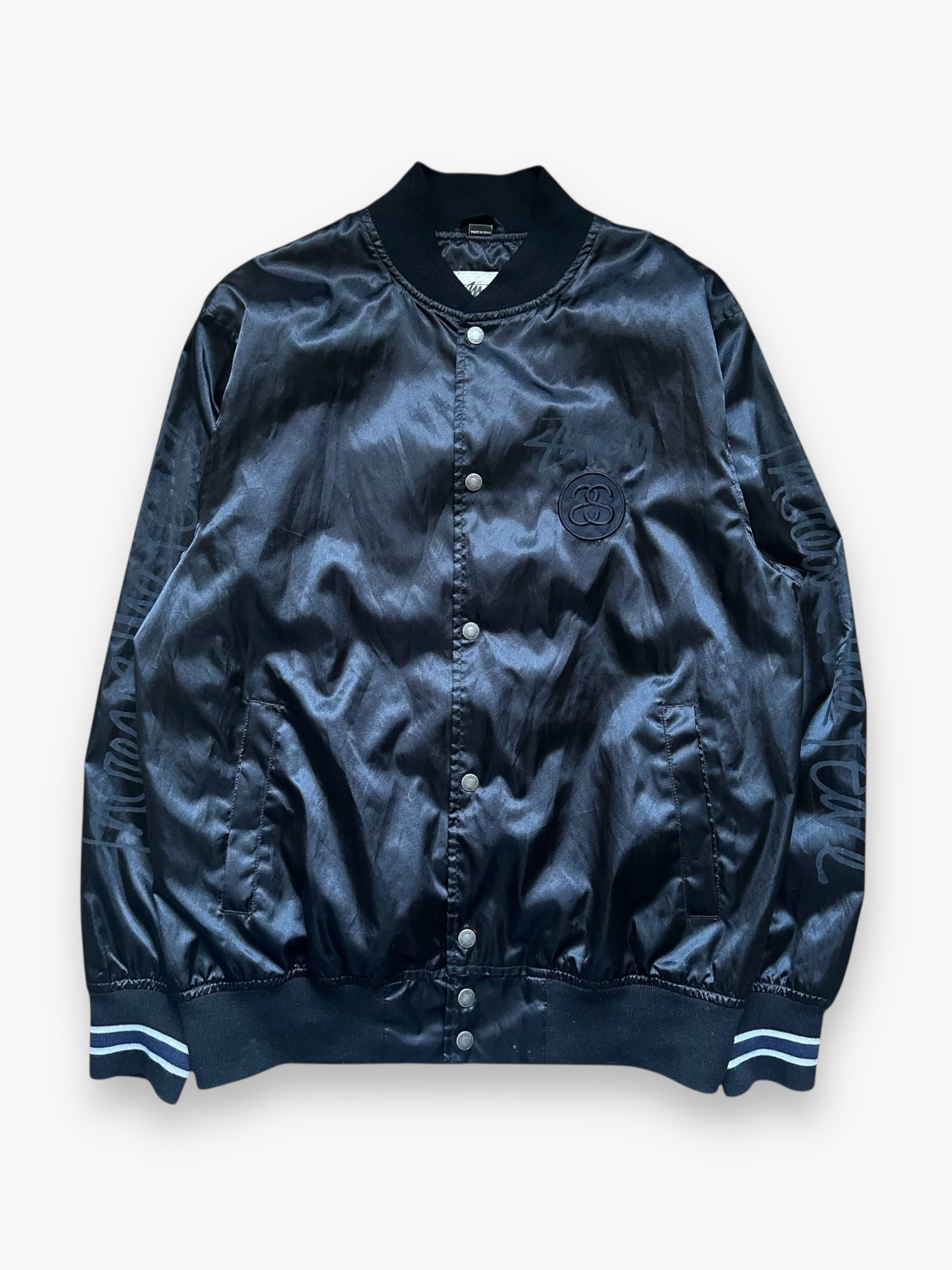 Jacket Stussy Varsity Bomber Nylon Black vintage