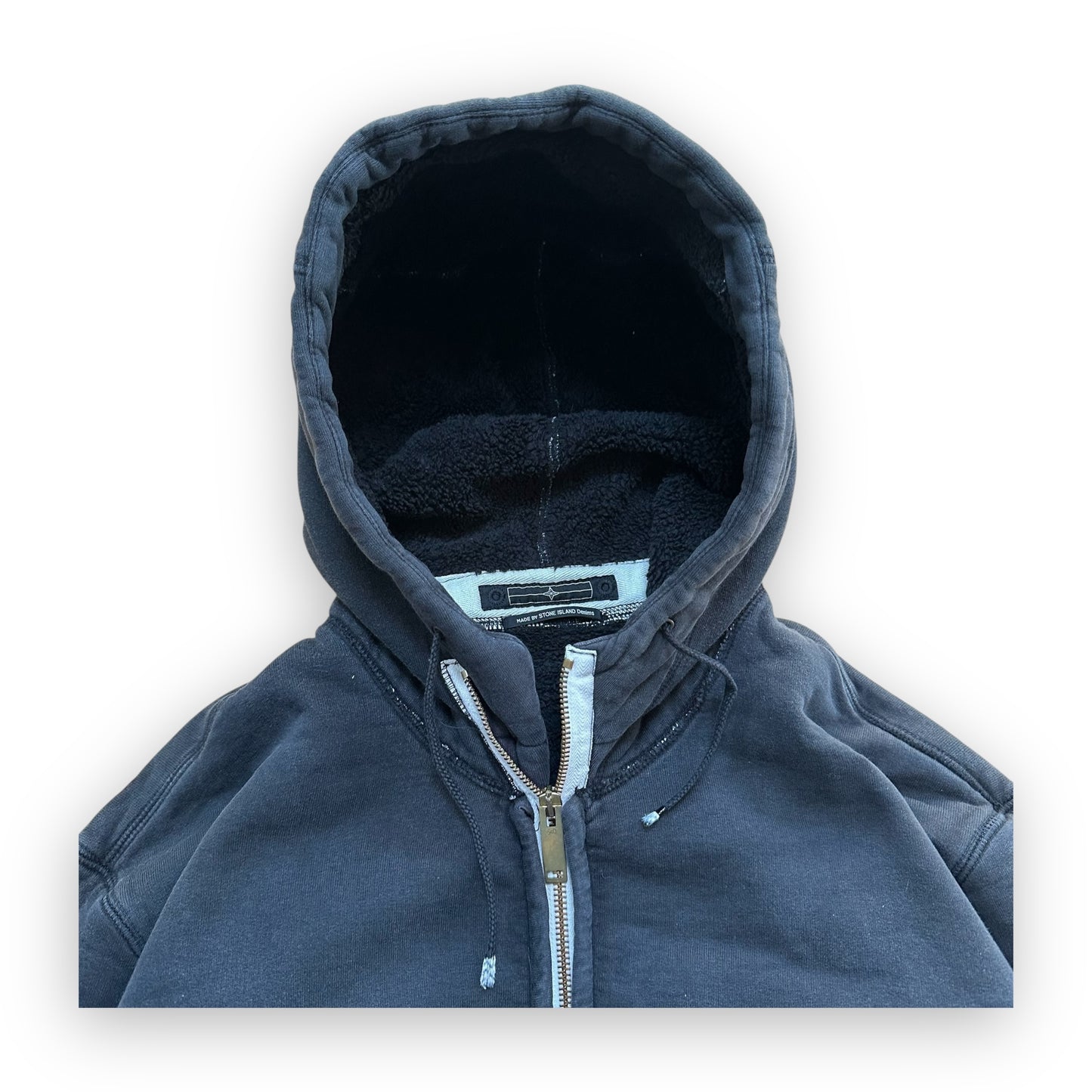 Sweatshirt Hoodie Zip Stone Island Denims Black FW07 (L)