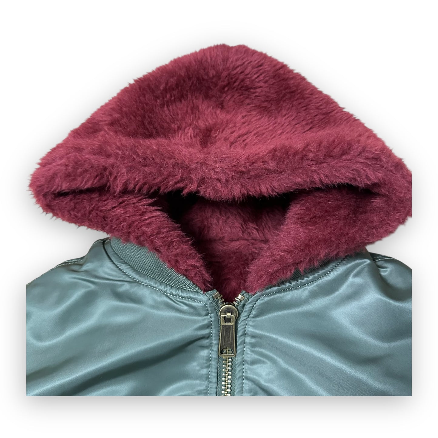 Jacket Supreme Reversible Bomber Faux Fur MA-1 Olive FW22 (M)