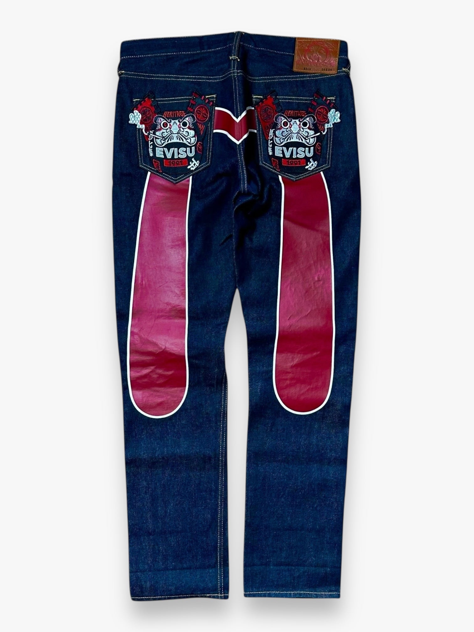 Jeans Evisu Daicock embroidery Red Lot 2008