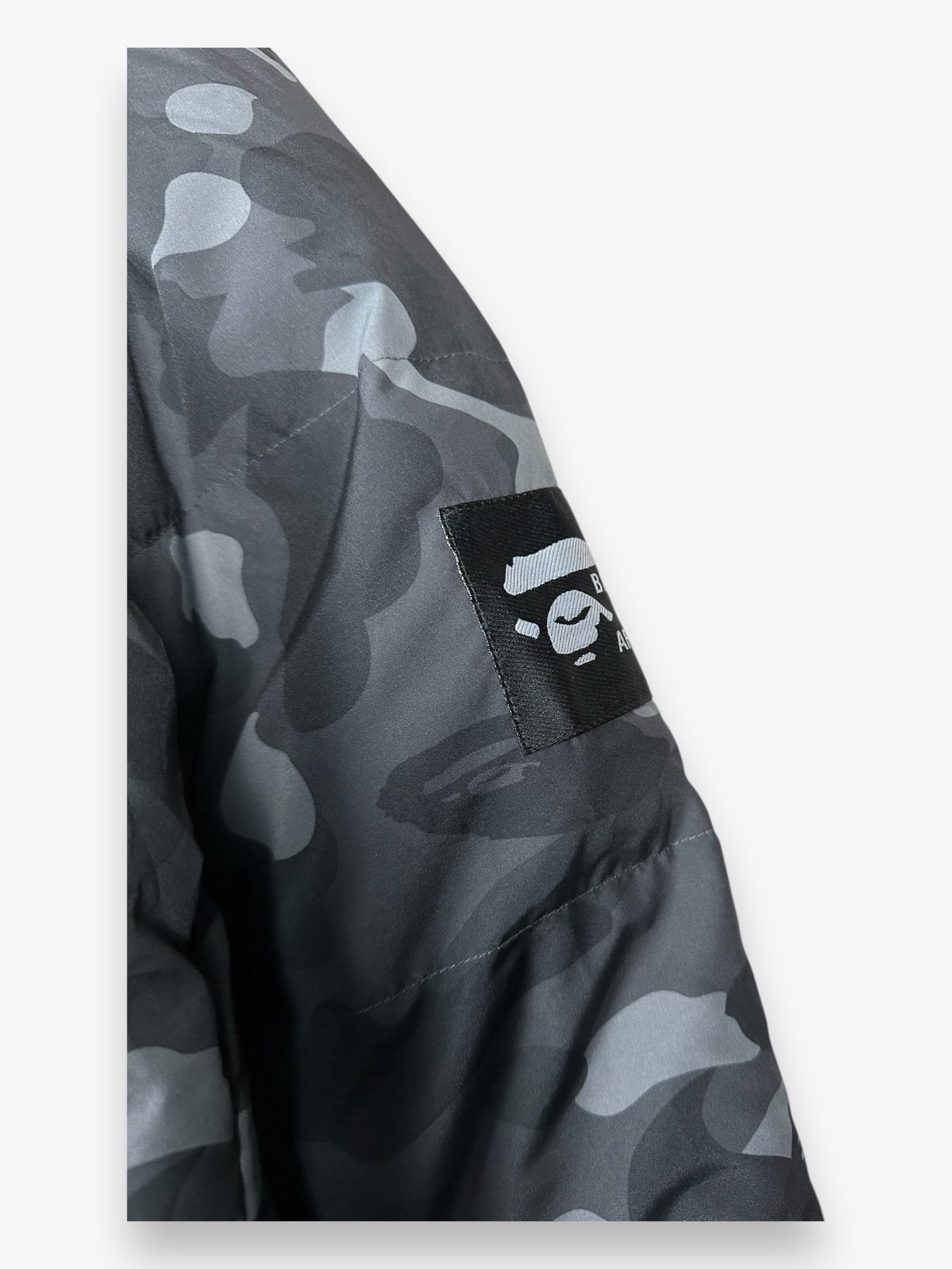 BAPE Puffer Jacket Black Camo FW22