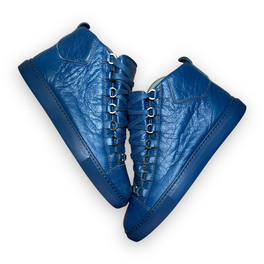 EU39 - US6.5 - UK6 • Balenciaga Arena High Leather Deep Blue