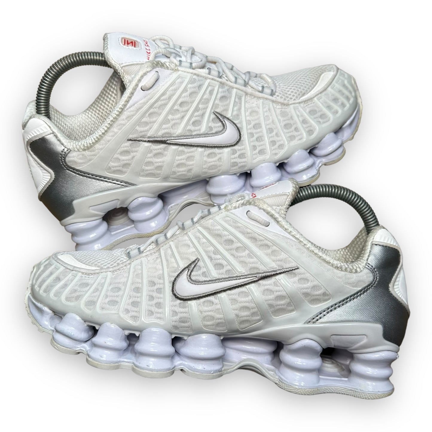 EU40.5 - US7.5 - UK6.5 • Shox TL White Metallic Silver