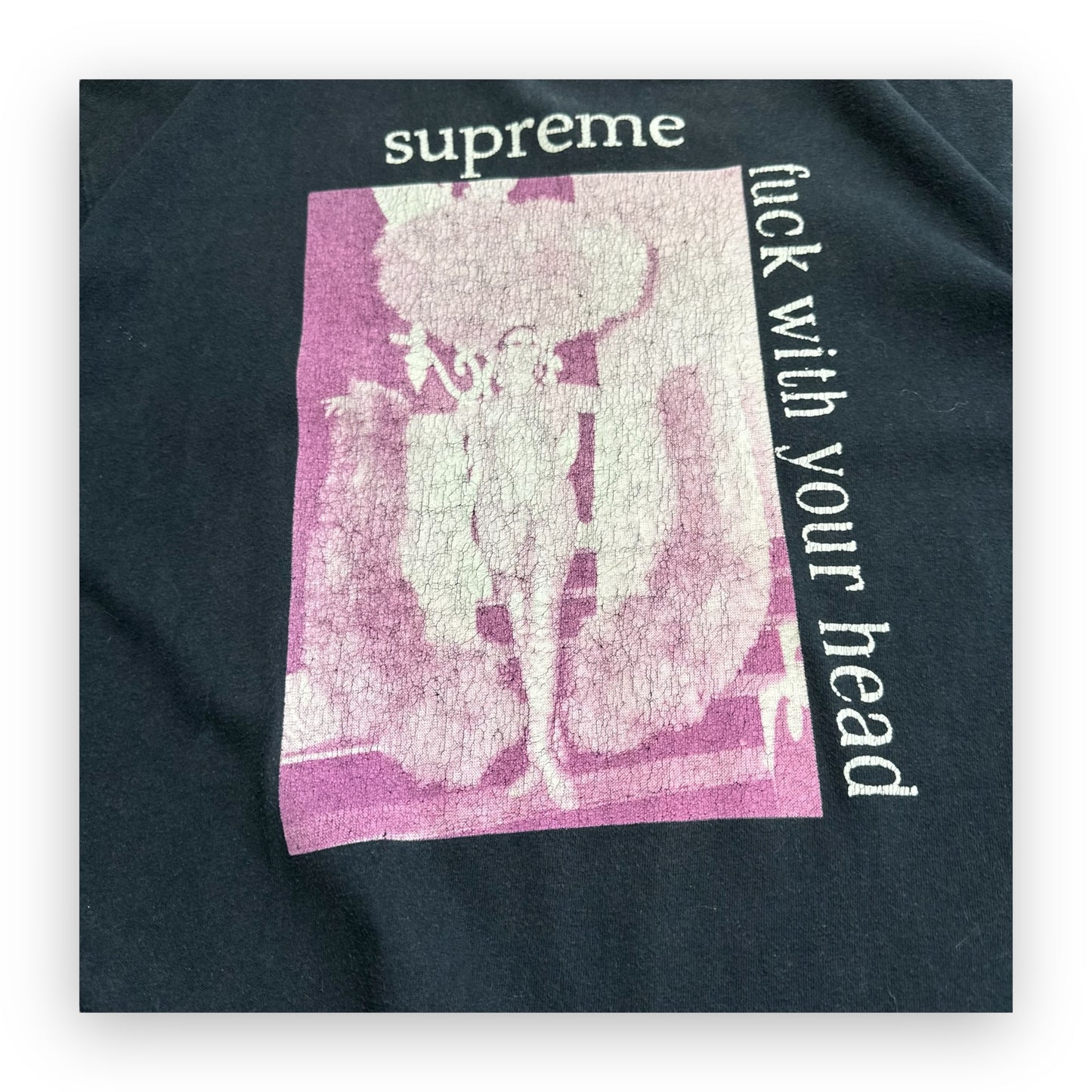 Tee Supreme Fuck With Your Head Navy FW17 (M)