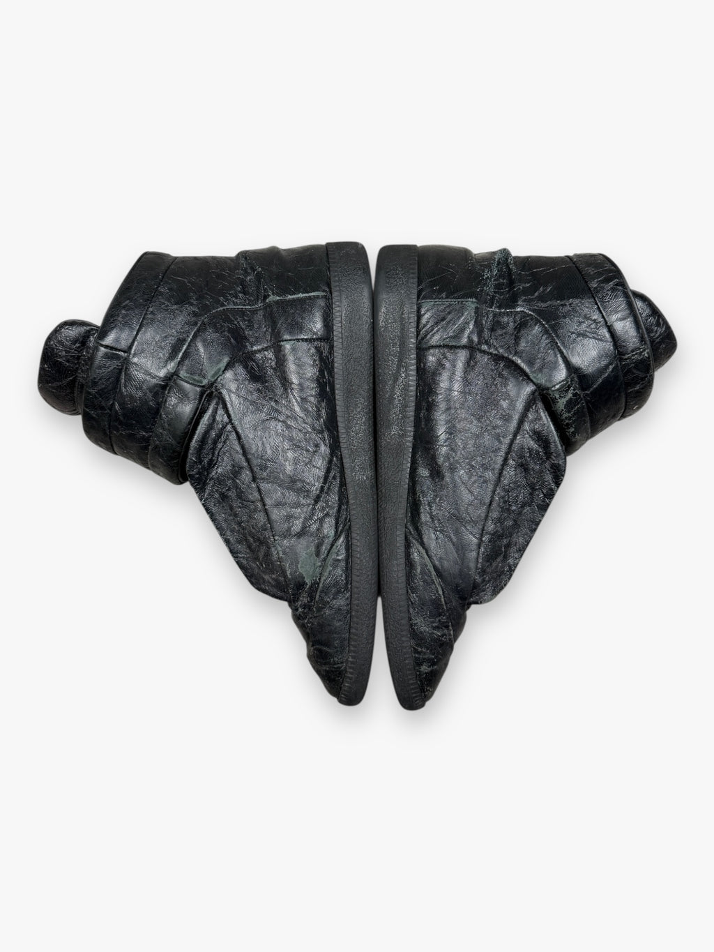 Maison Margiela Future High Cracked Leather Black