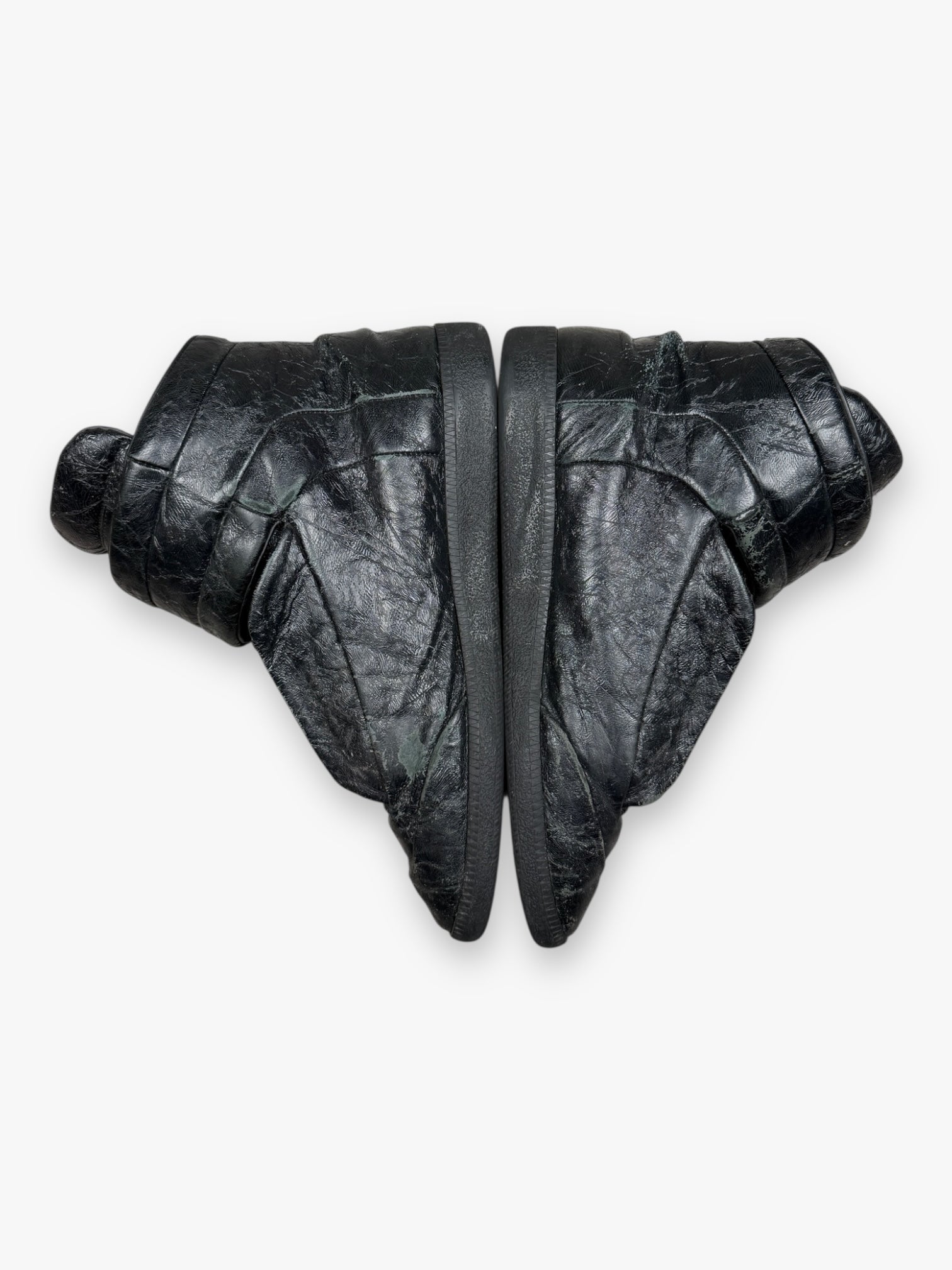 Maison Margiela Future High Cracked Leather Black