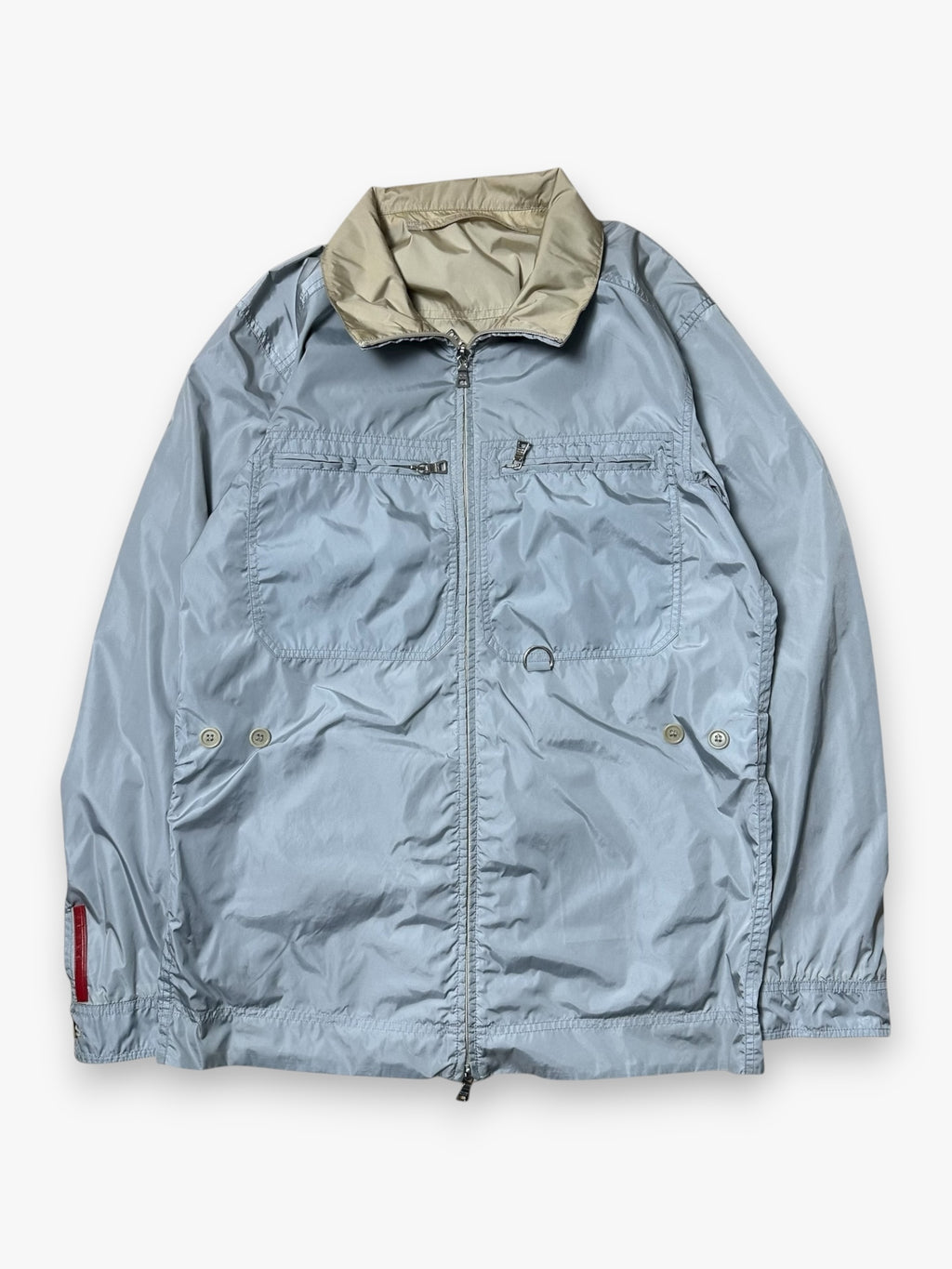 Jacket Prada Sport Reversible Nylon Cream Blue