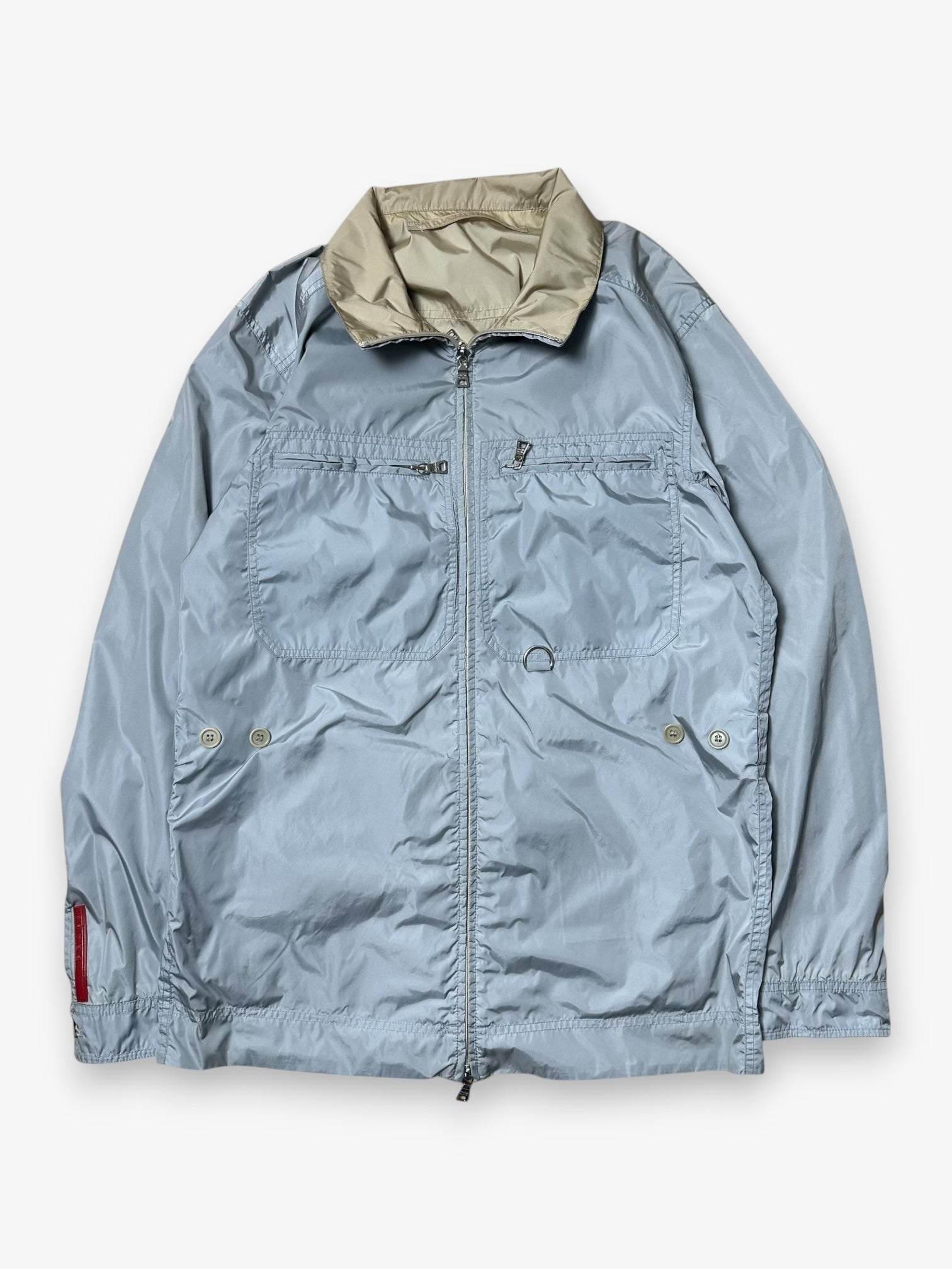 Jacket Prada Sport Reversible Nylon Cream Blue