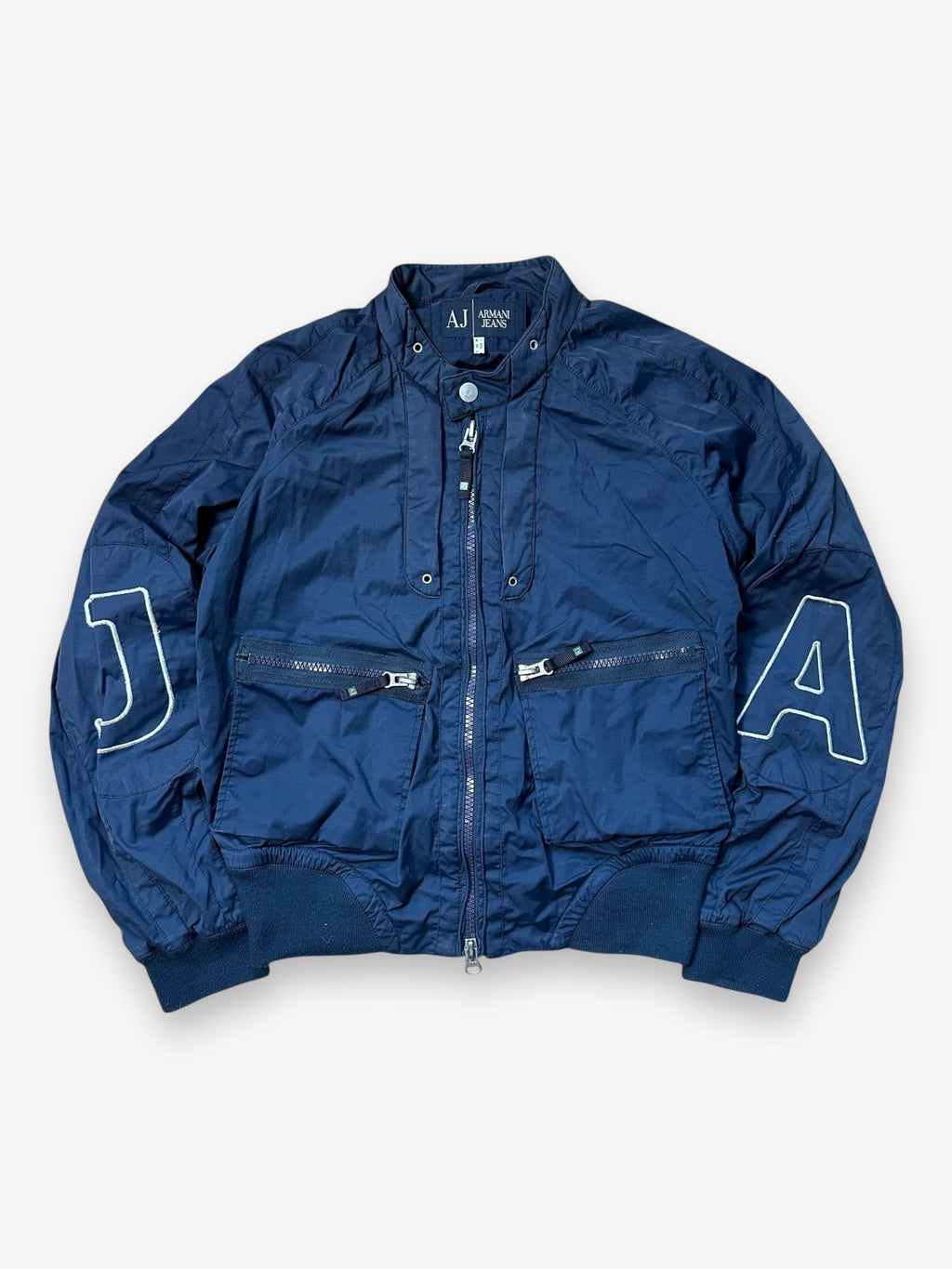 Jacket Armani Jeans Bomber « Letters » Navy 00s