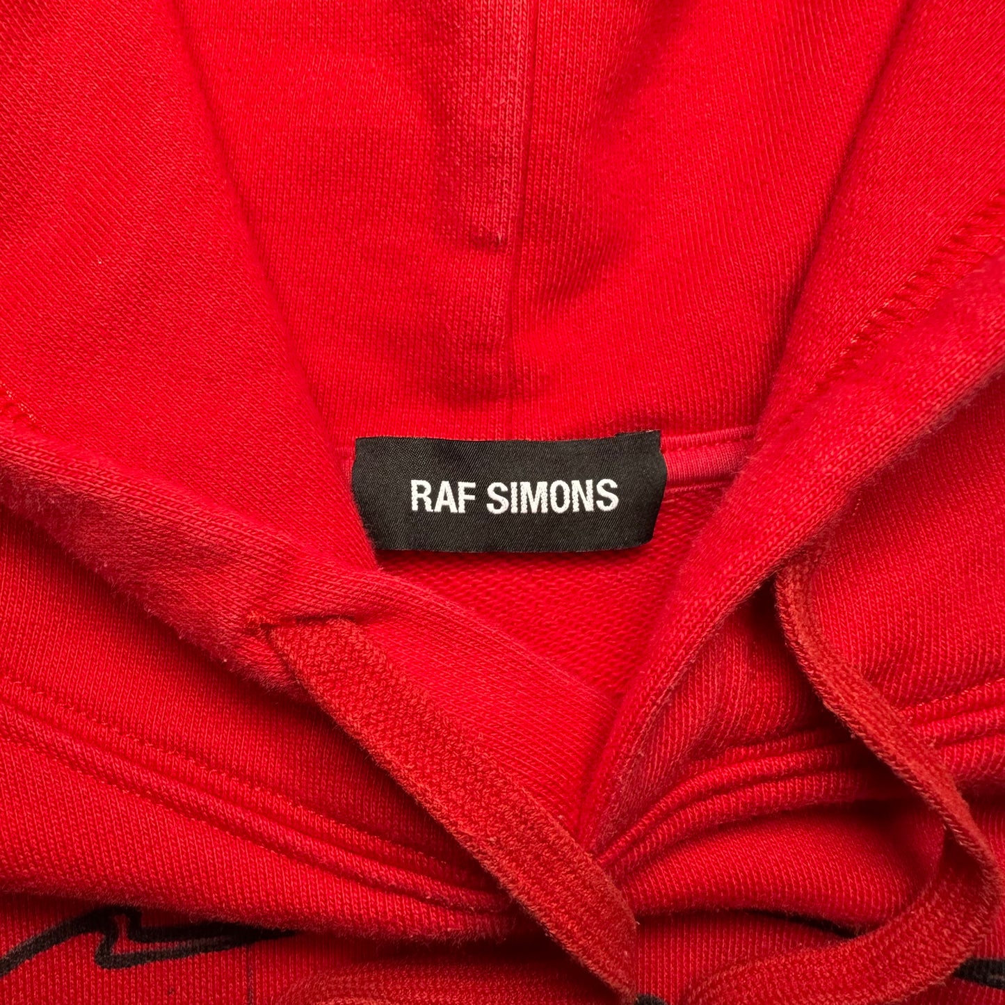 Sweatshirt Hoodie Raf Simons Red Print SS19 (L)