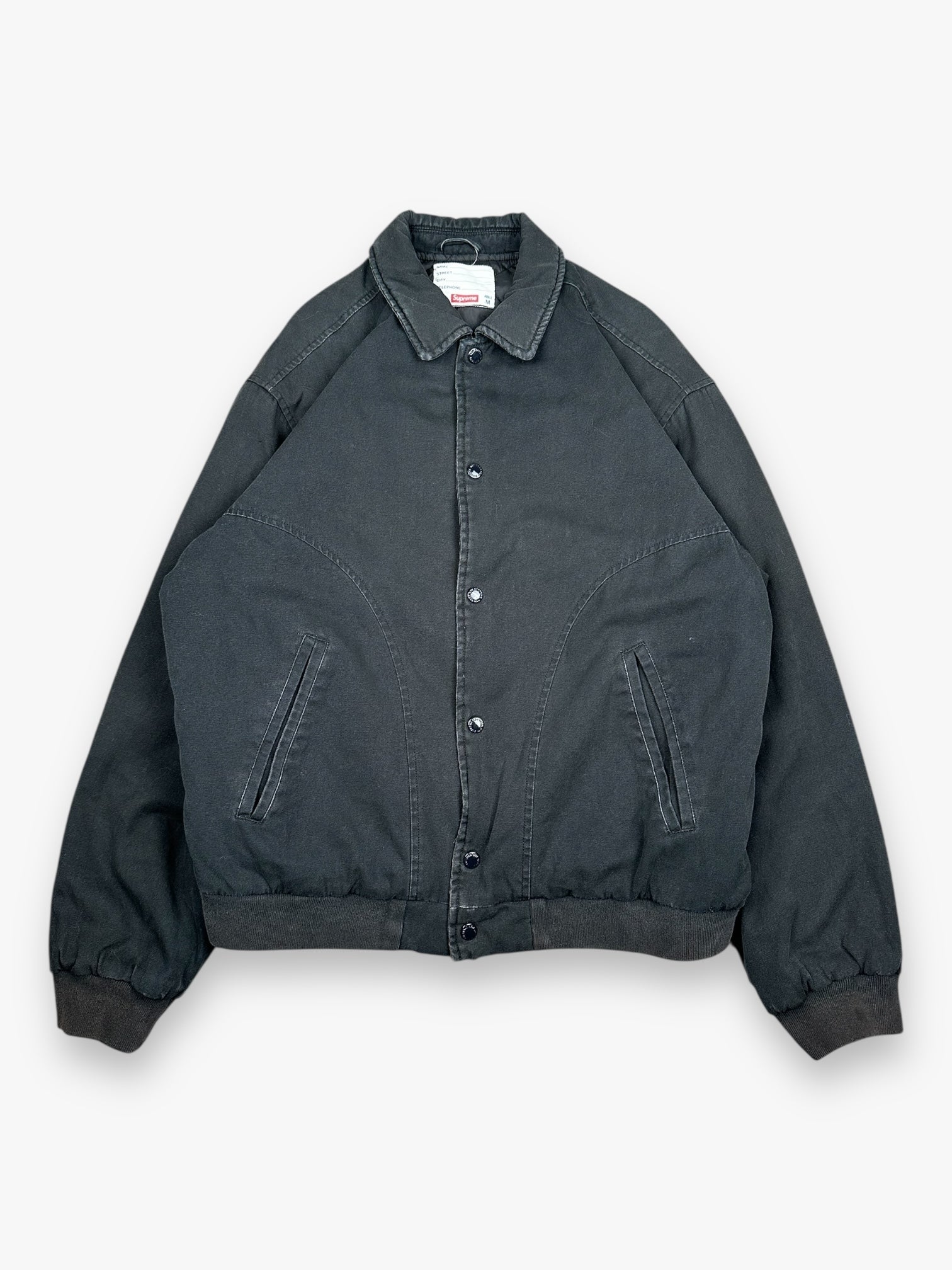 Supreme Twill Varsity Jacket Black SS20