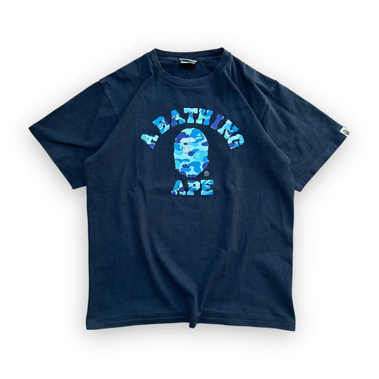Tee Bape ABC College Camo Blue Black (L)