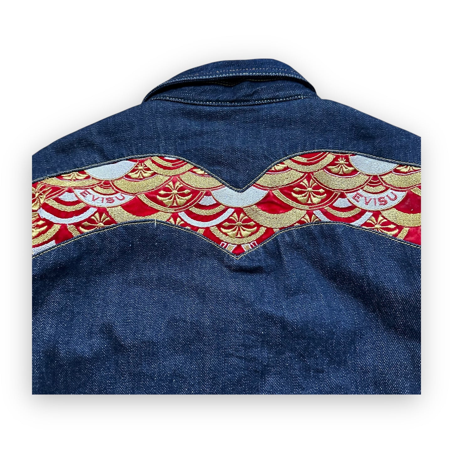 Jacket Evisu Denim Quilted Daicock Limited Edition Embroidery Seagull (L)