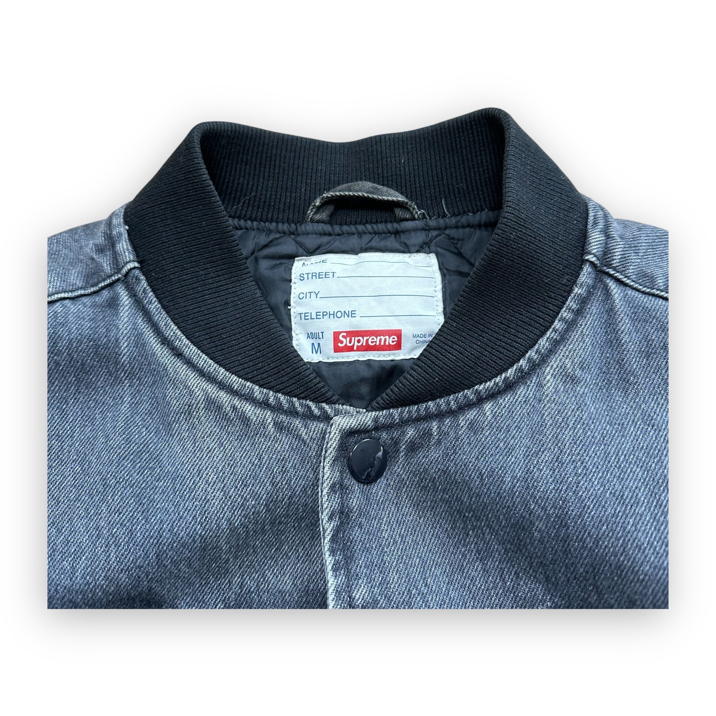 Jacket Supreme Washed Knockout Denim Black SS23