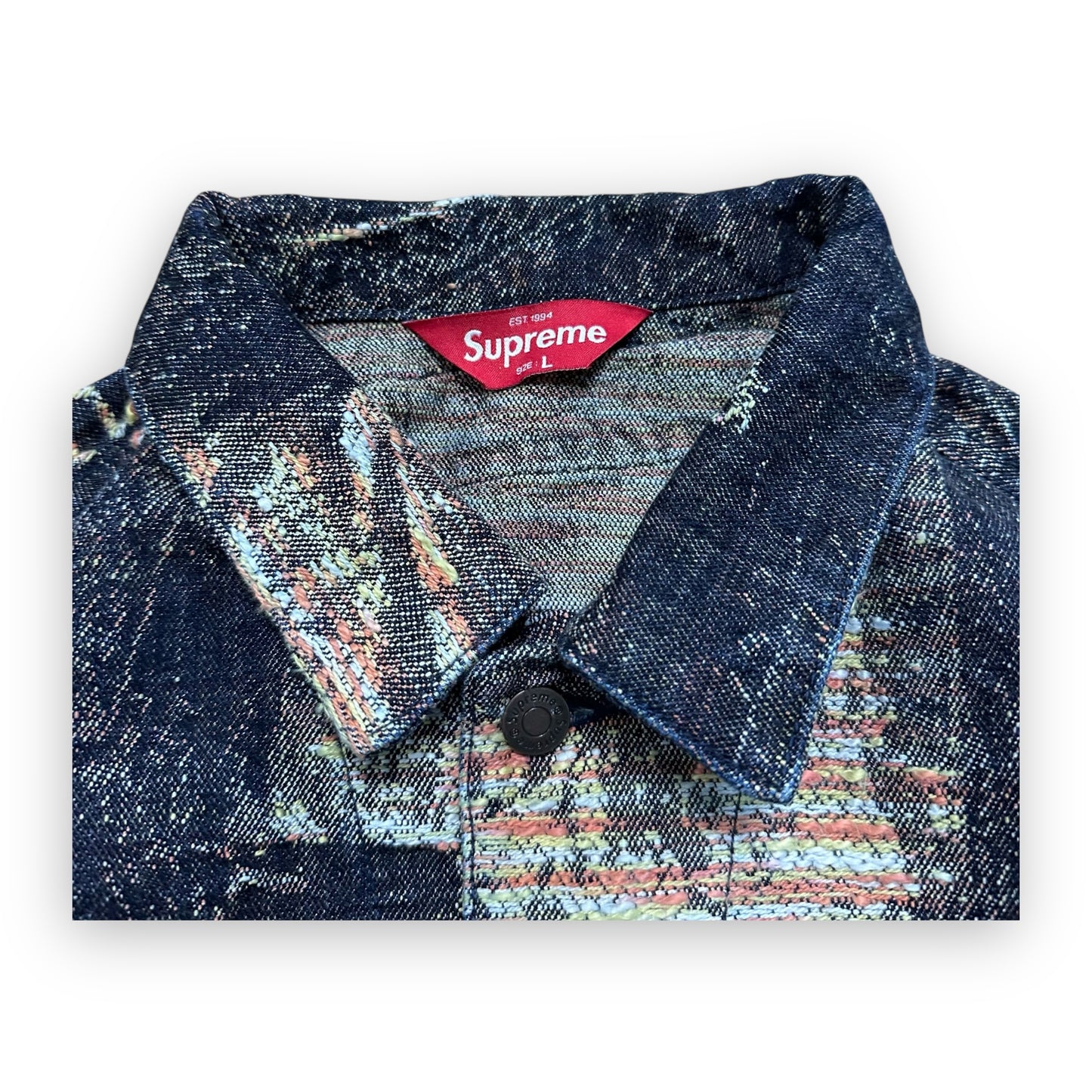 Jacket Supreme Archive Denim Jacquard Trucker Blue SS23 (L)