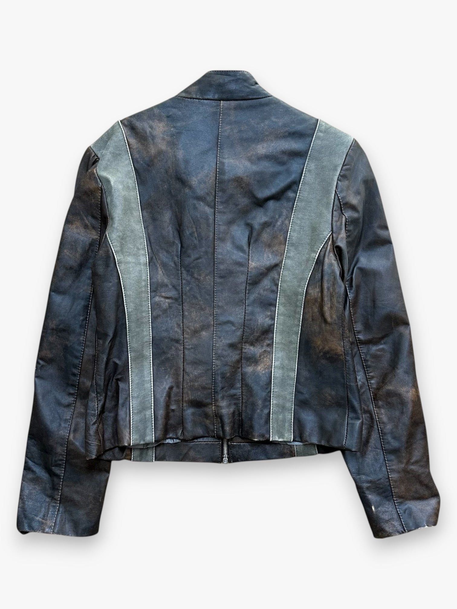 Jacket Dolce & Gabbana Leather Original Lamb Brown Metallic vintage