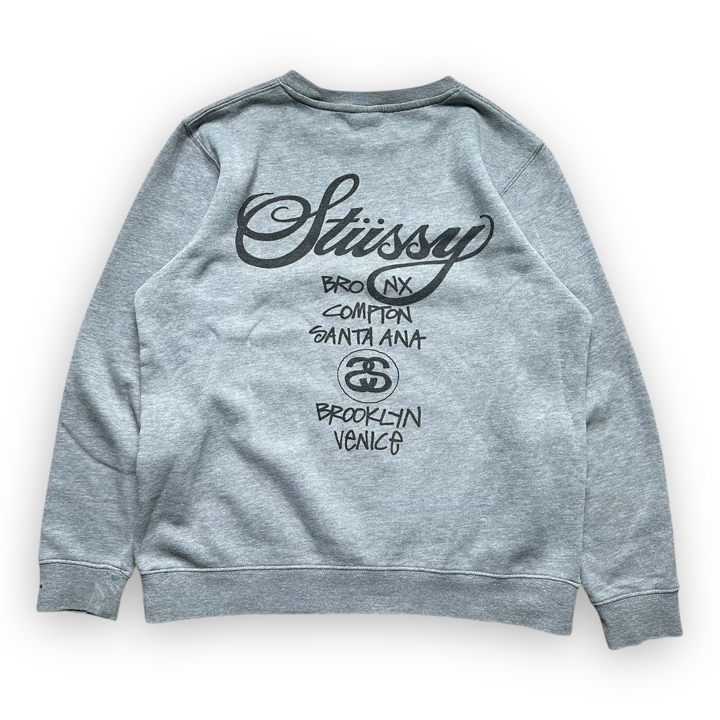 Sweatshirt Crewneck Stussy Worldtour Grey (M)
