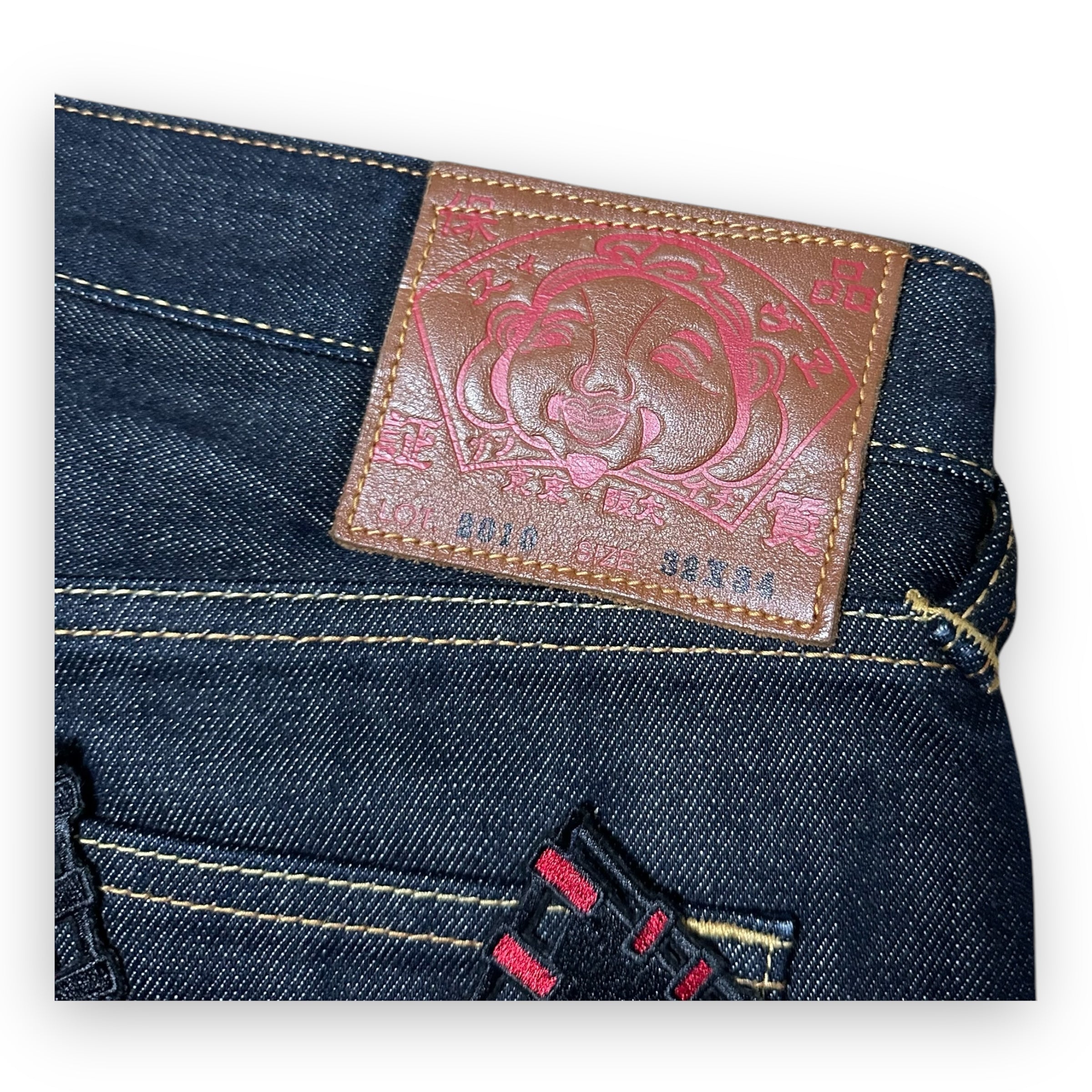 Jeans Evisu Daicock embroidery Red Lot 2008