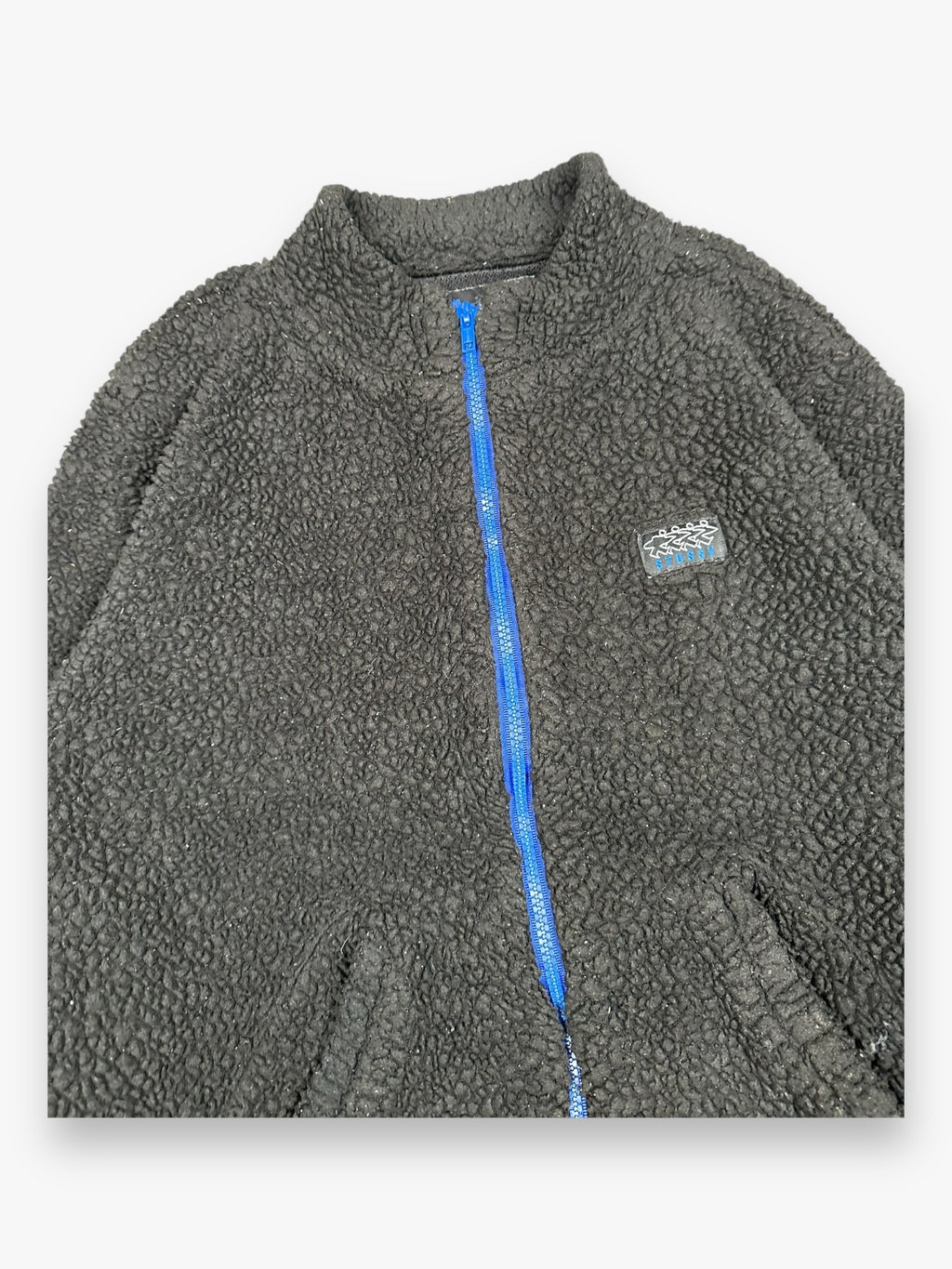 Stussy Fleece Jacket Black Blue