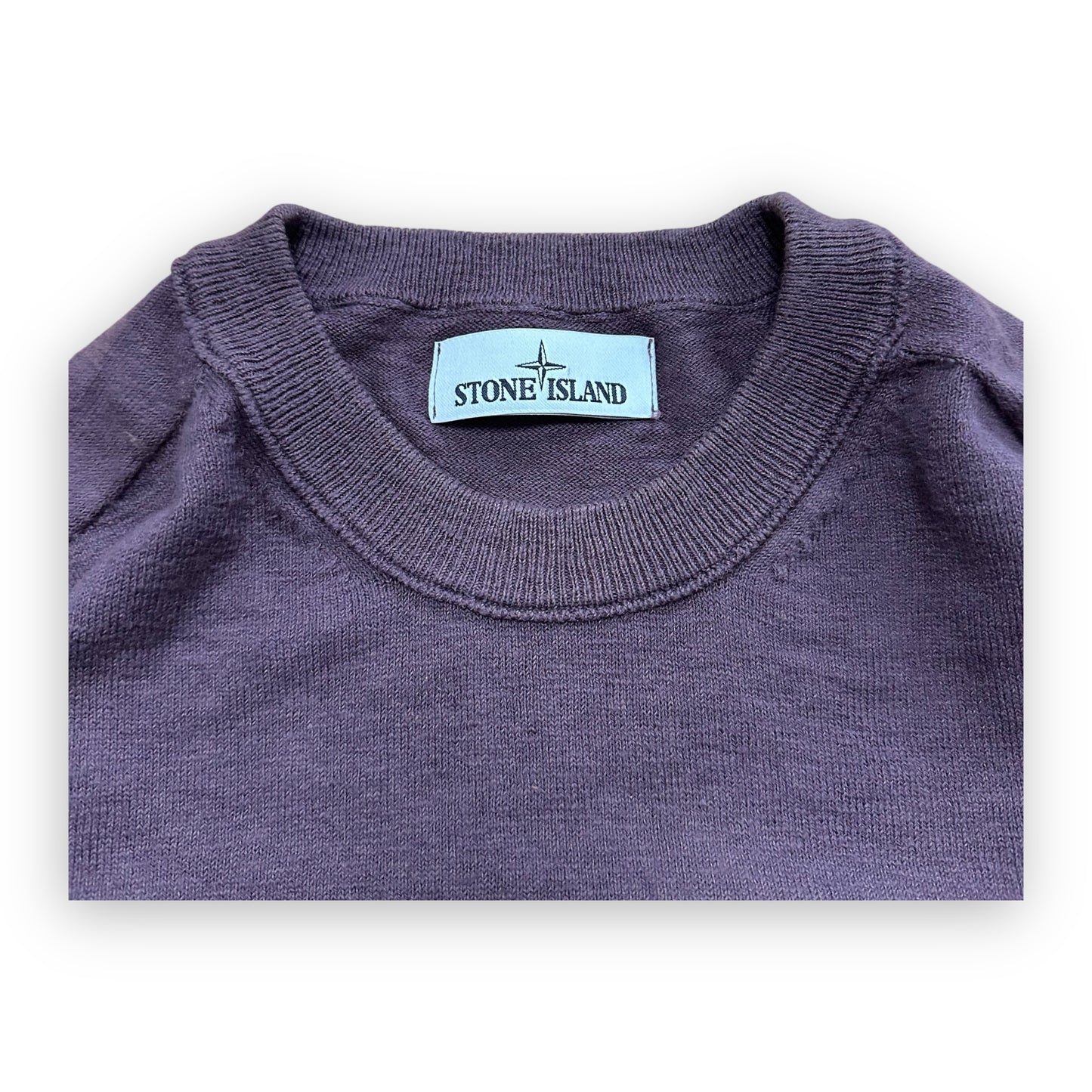 Sweater Stone Island Knit Wool Burgundy Purple (S)